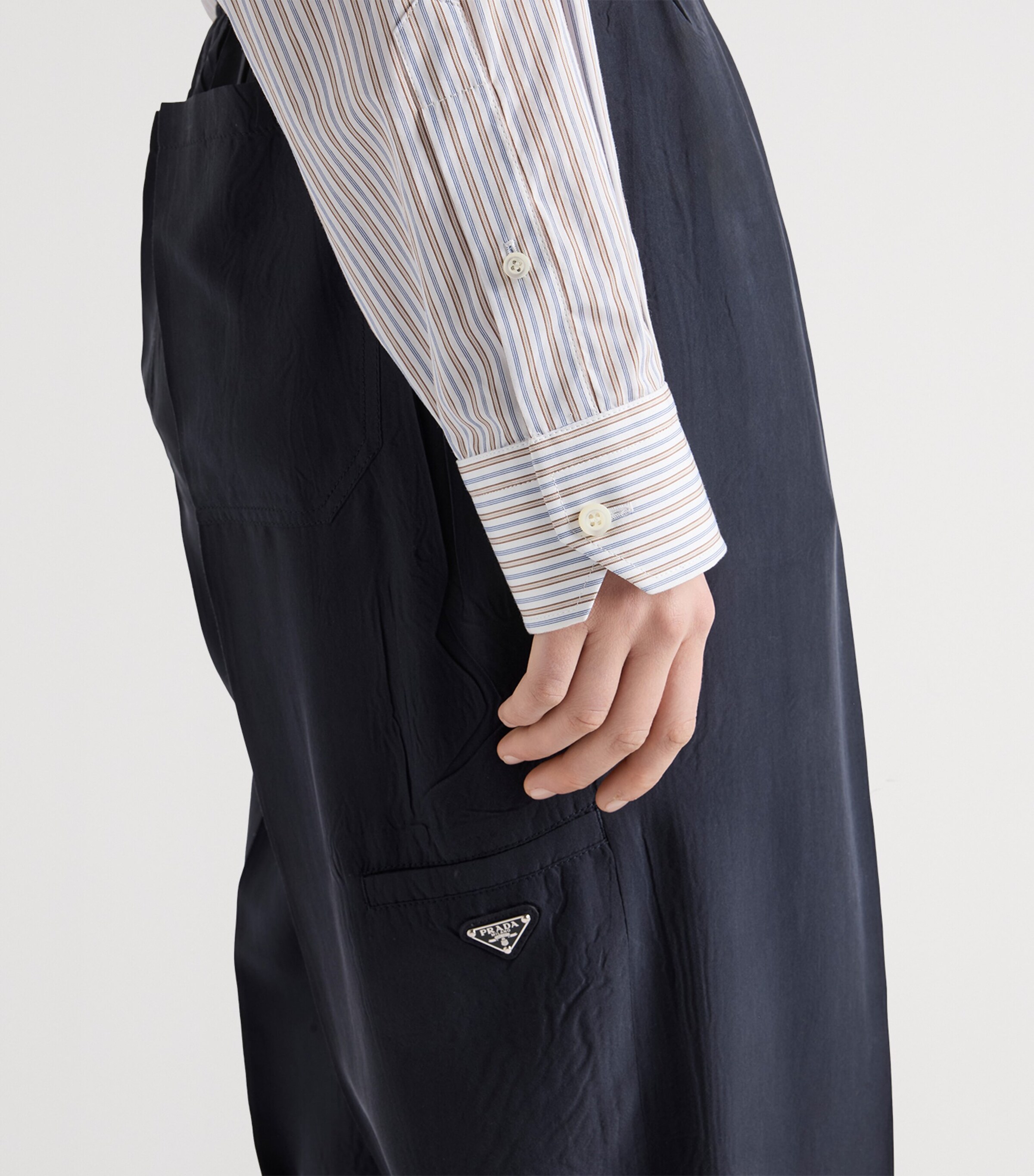 Prada Womens Cotton Poplin Oversized Shirt Image 6