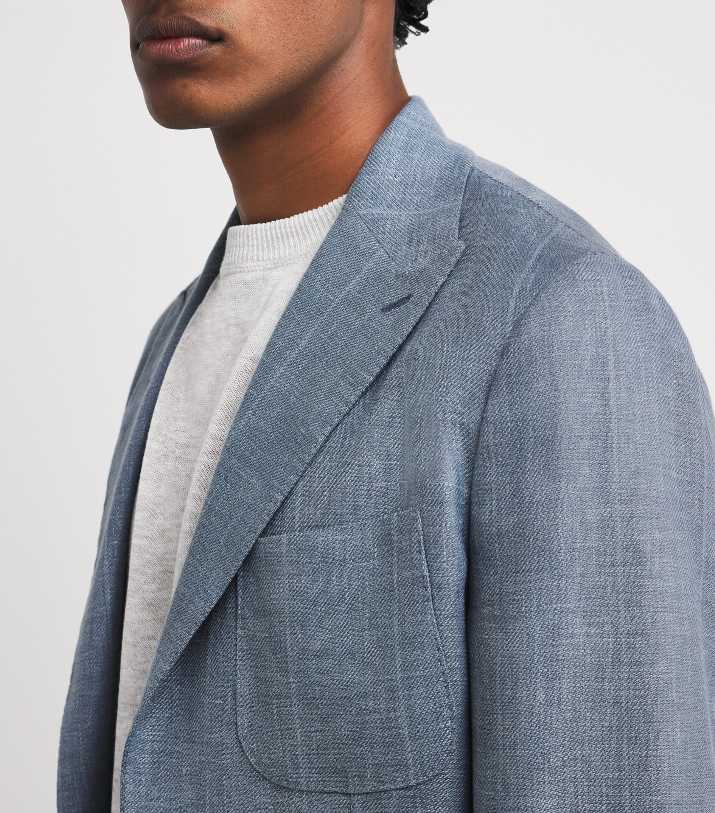 Linen-Wool-Silk Soft Pocket Patch Jacket ZUCCHERO Image 6