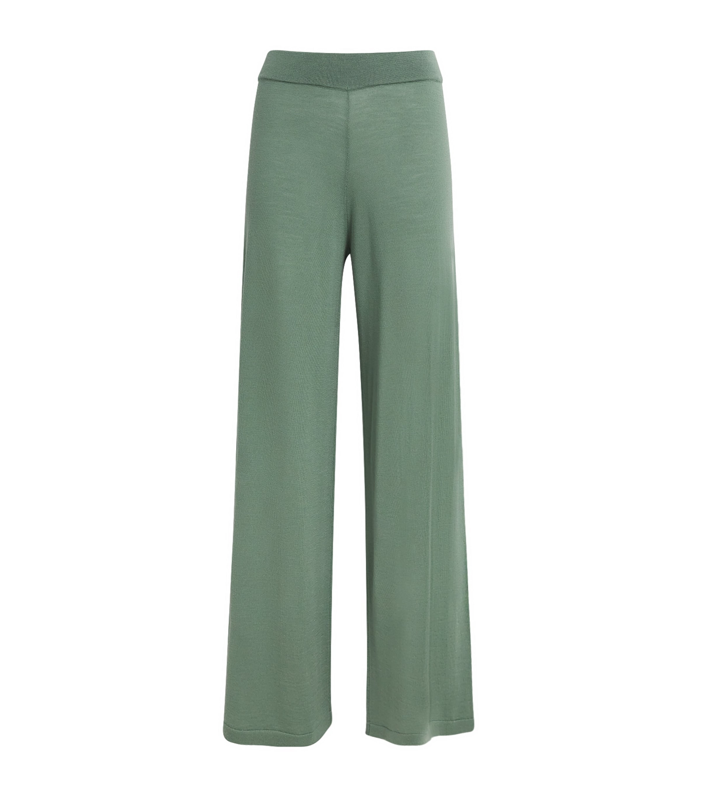 Falke Womens Merino Wool Wide-Leg Trousers Sea Breeze Image 1