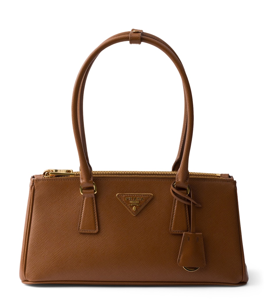 Prada Medium Leather Galleria Top-Handle Bag Brown Image 1
