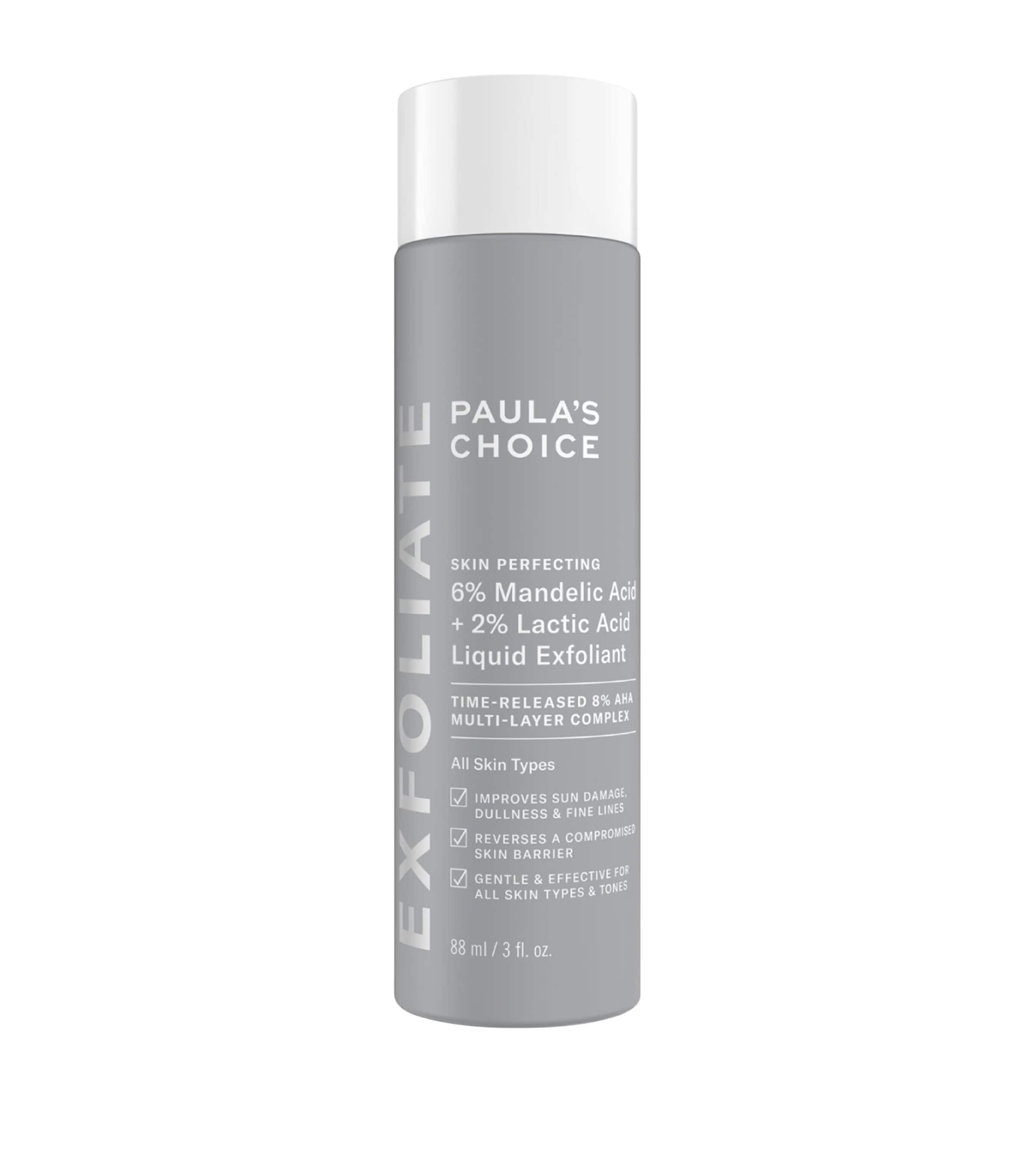 Paula's Choice Skin Perfecting 6% Mandelic + 2% Lactic Acid Liquid Exfoliant In White