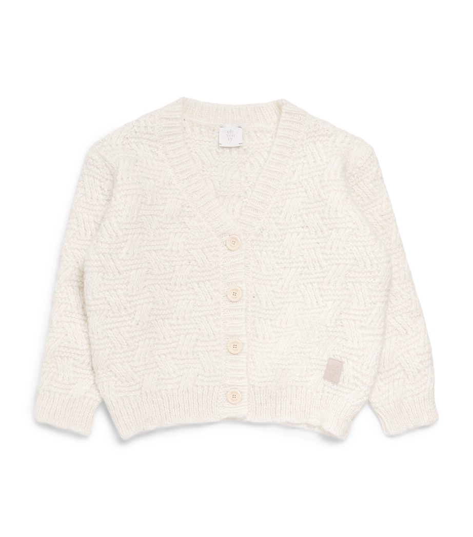 Eleventy Kids Sequinned Cardigan (4-16 Years) White Image 1
