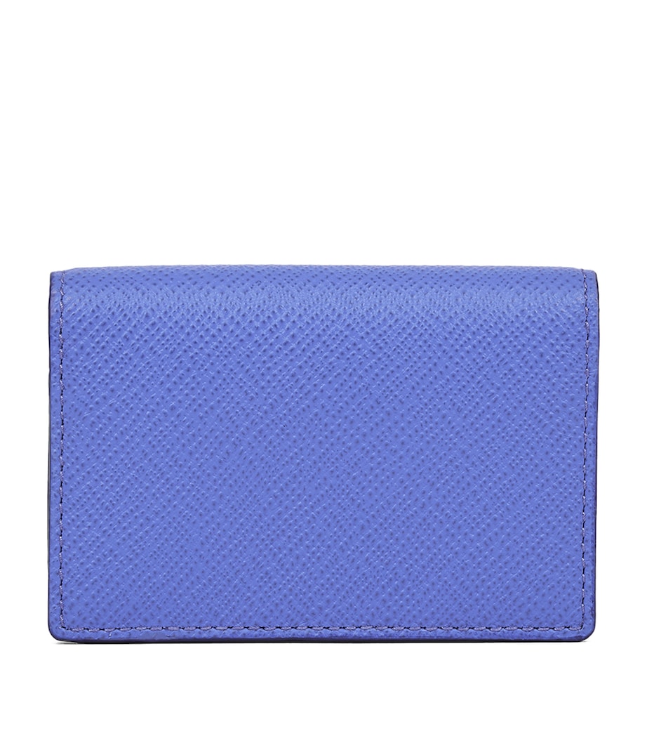 Smythson Calfskin Panama Folded Card Holder U Violet Image 1