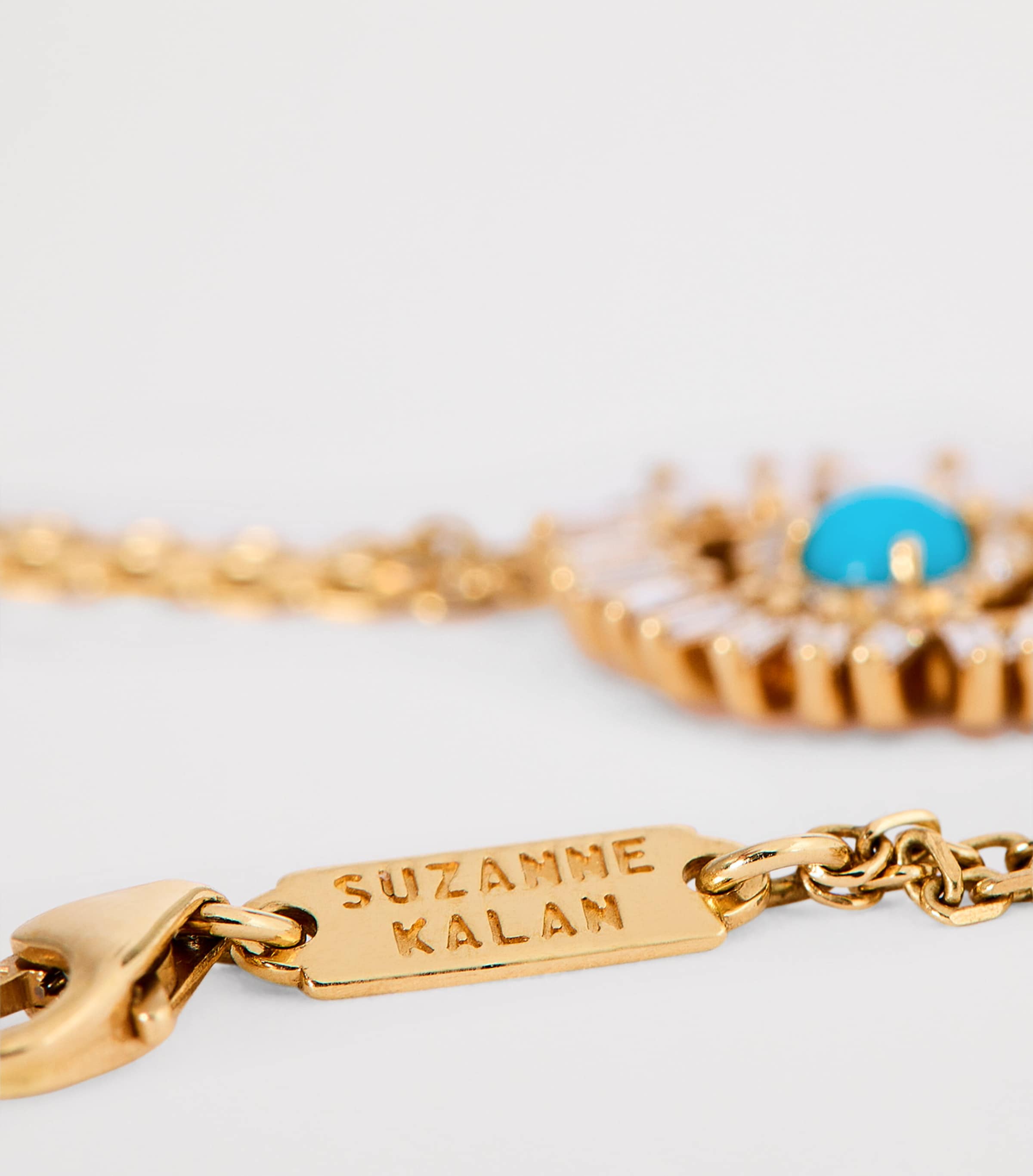 Yellow Gold and Turquoise Evil Eye Chain Bracelet 18K YG/TURQ Image 6