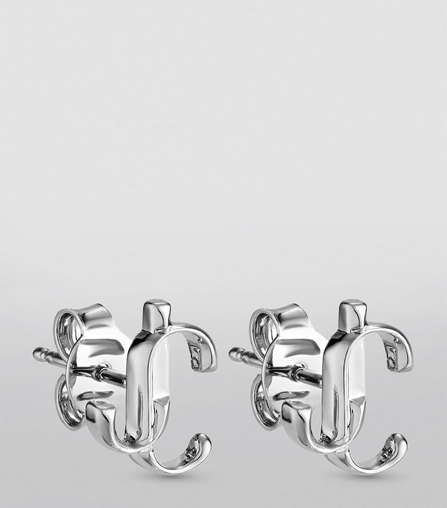 Monogram Stud Earrings SILVER Image 2
