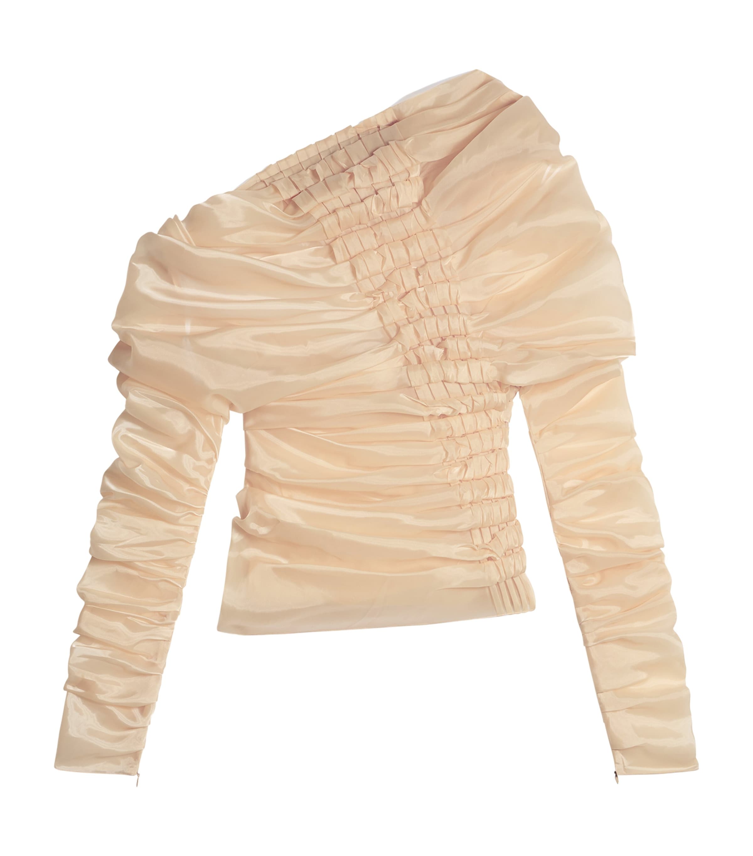 Schiaparelli Womens Sheer Trompe-l'Oeil Blouse Nude Image 1