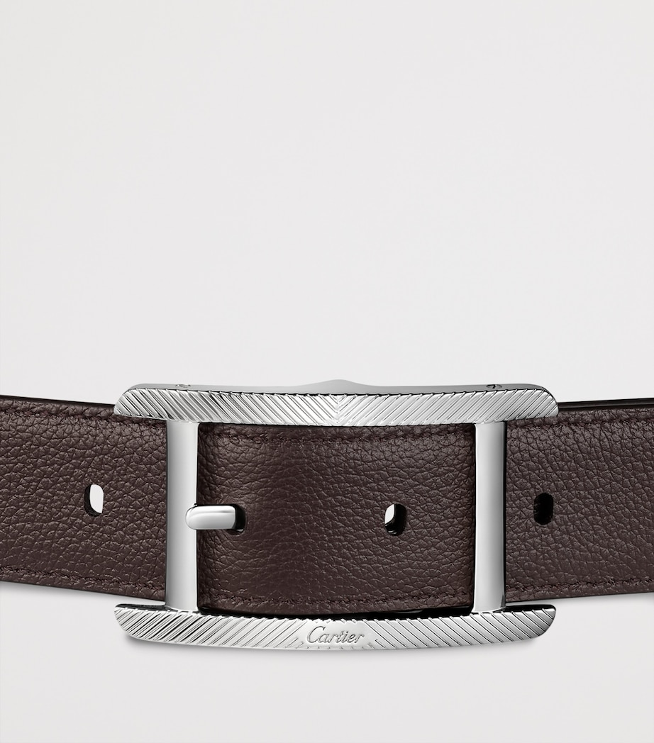 Leather Reversible Tank de Cartier Belt BLACK & BROWN Image 4