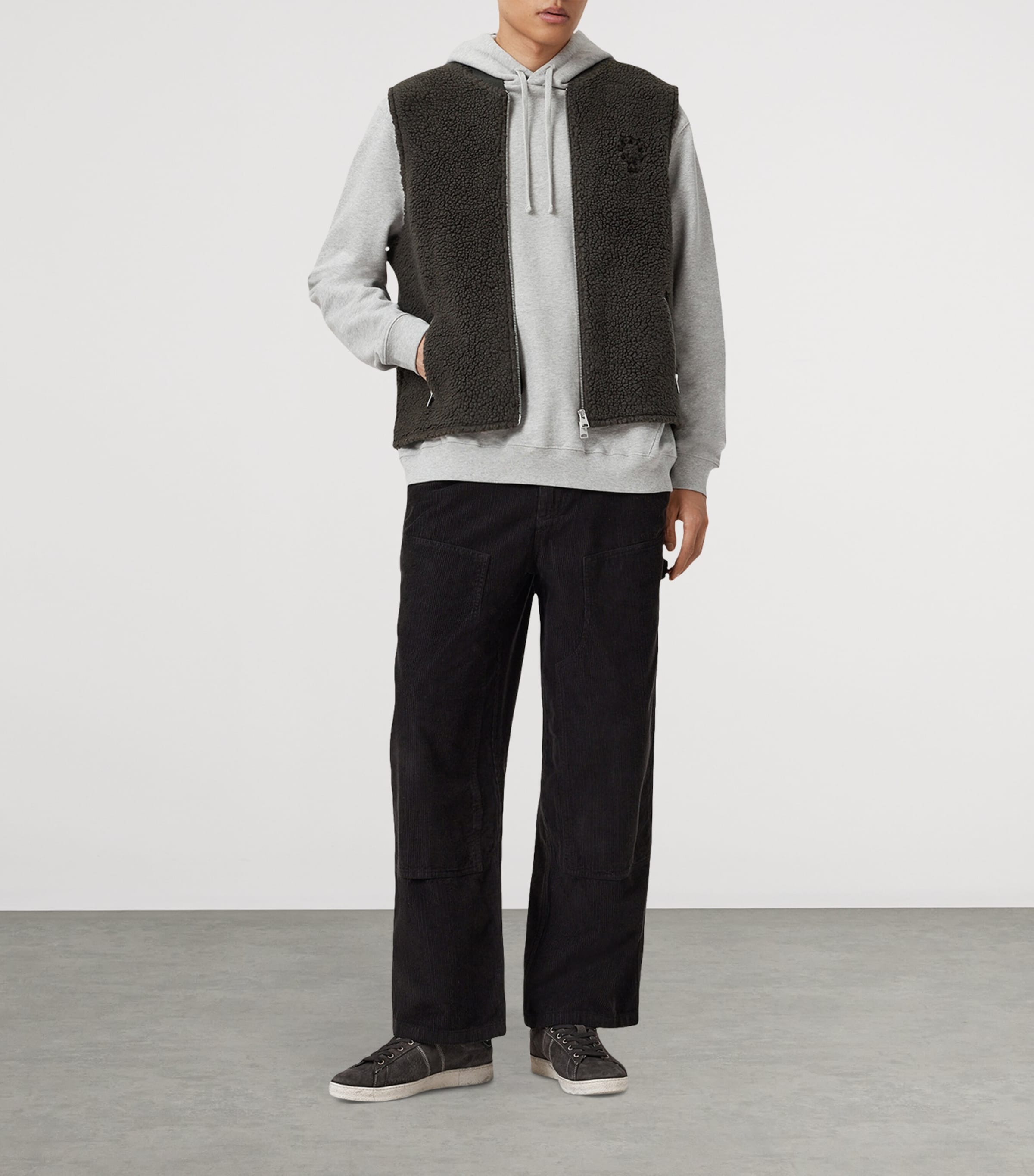 Fleece Otis Gilet DARK KHAKI GREEN Image 3