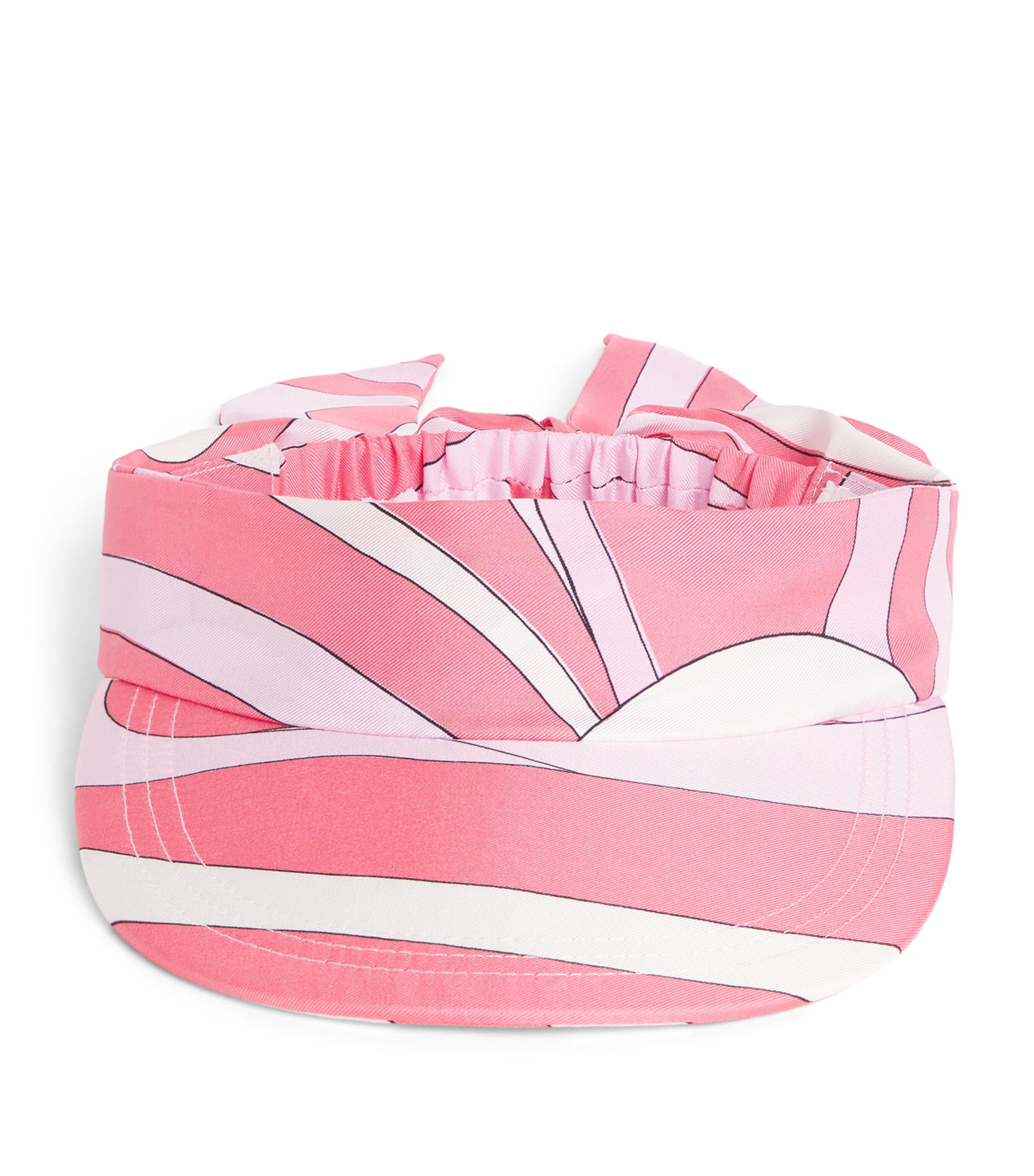 PUCCI Silk Printed Visor Cap Pink Image 1