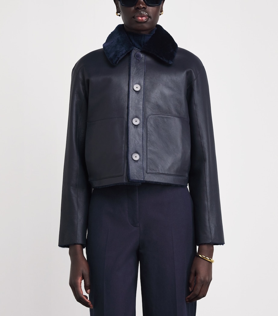 Shearling Reversible Alloway Jacket INDIGO Image 6