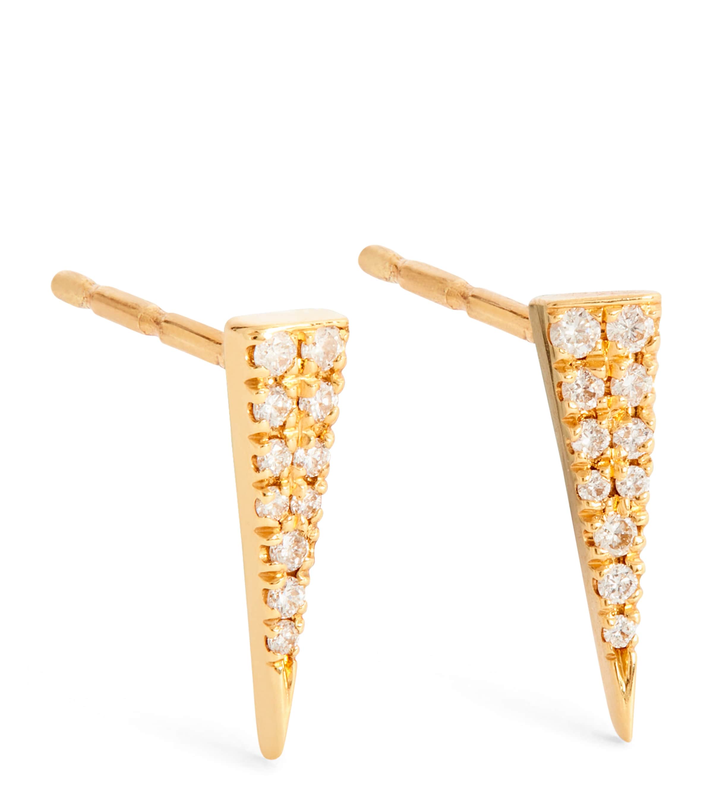 Eva Fehren Yellow Gold and Pavé Diamond Fringe Stud Earrings Yellow Gold Image 1