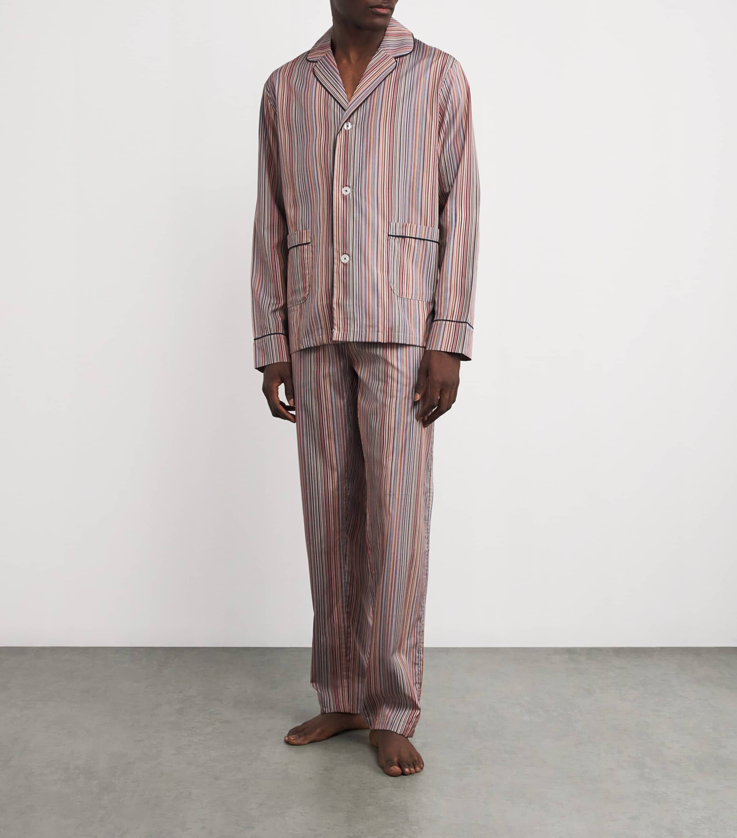 Paul Smith Mens Cotton Signature Stripe Pyjama Set Multicolour Image 2