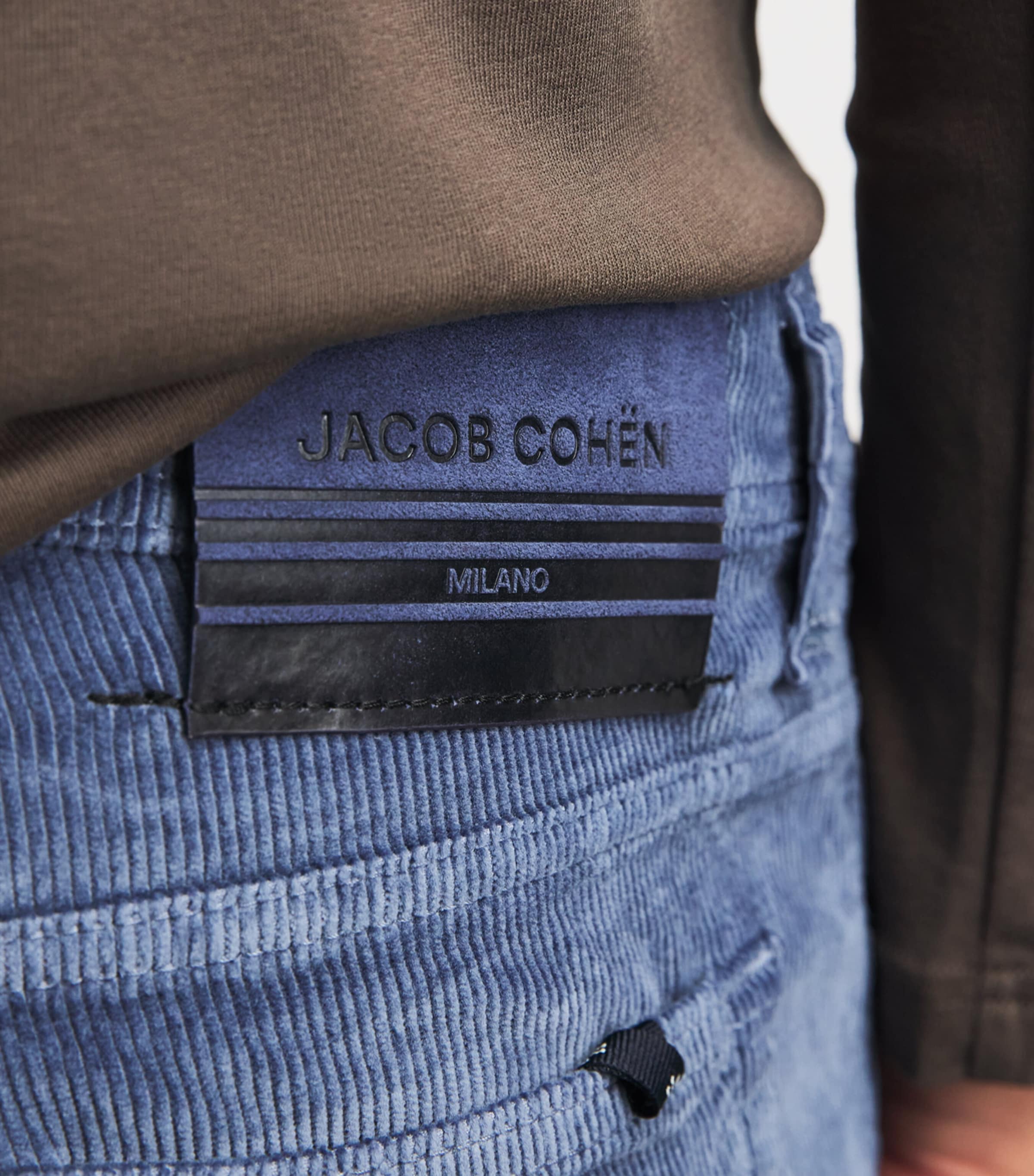 Jacob Cohën Mens Corduroy Bard Slim-Fit Chinos Blue Image 3
