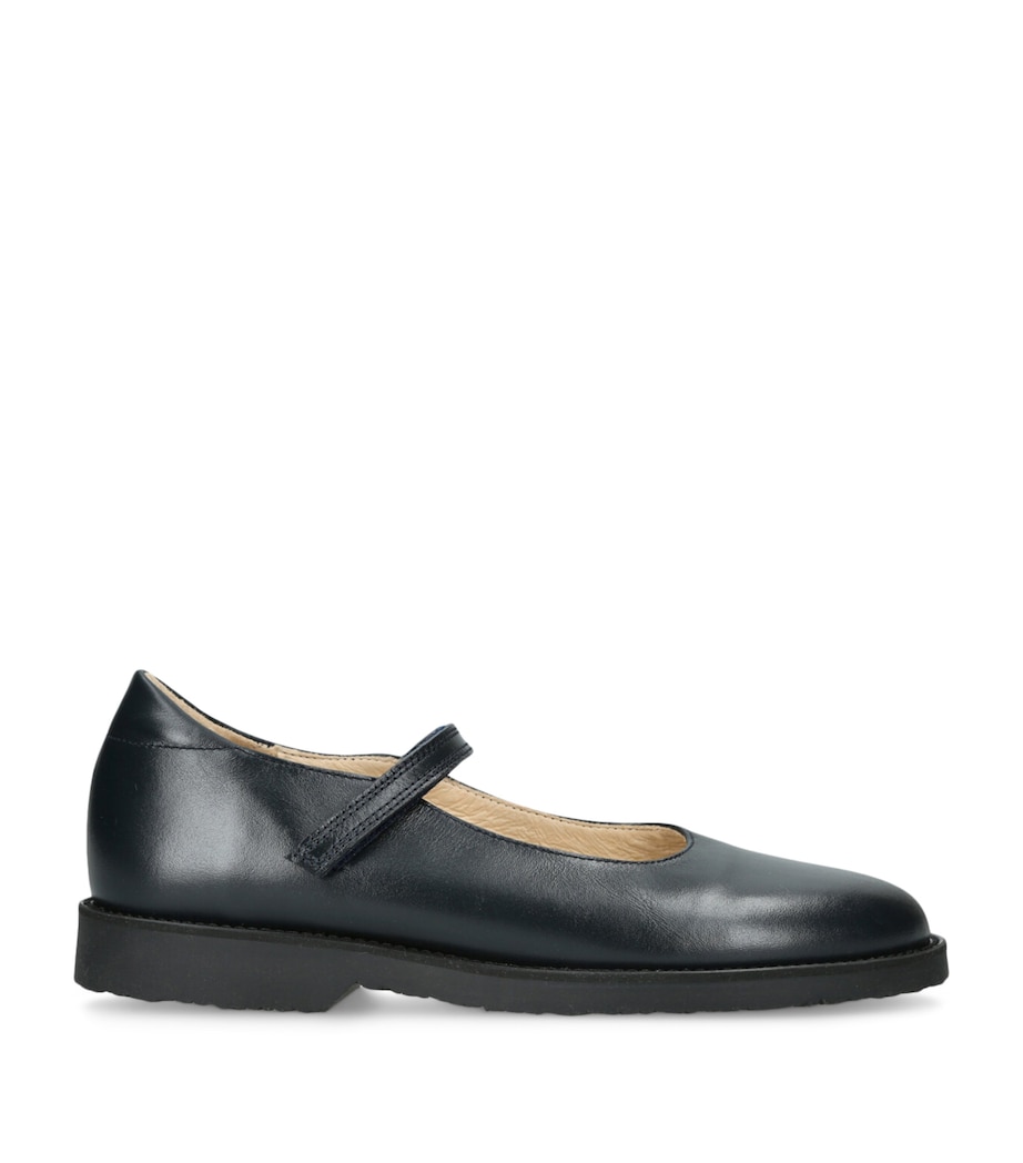 papouelli Leather Emilia Shoes Navy Image 1