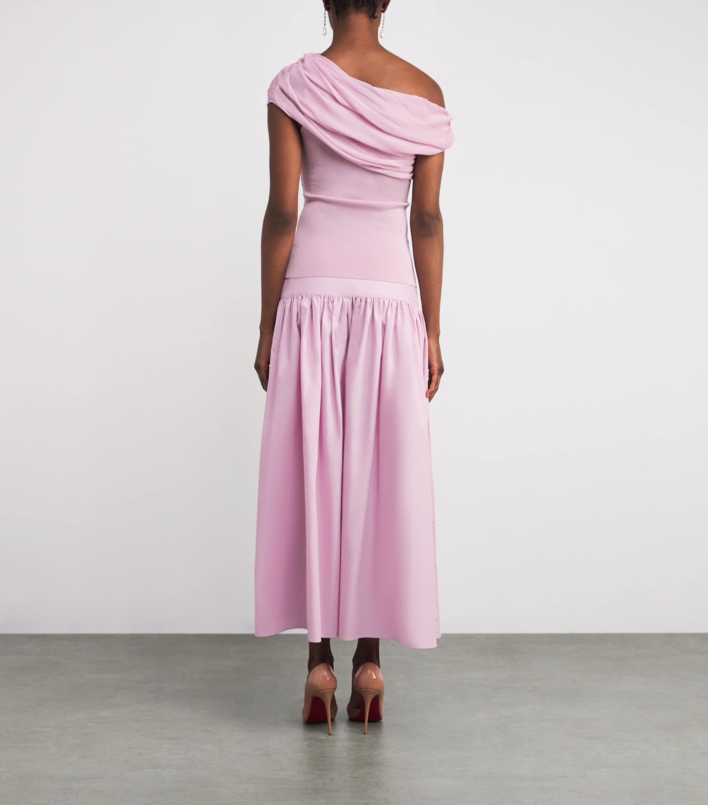 Draped Maxi Dress PINK Image 3