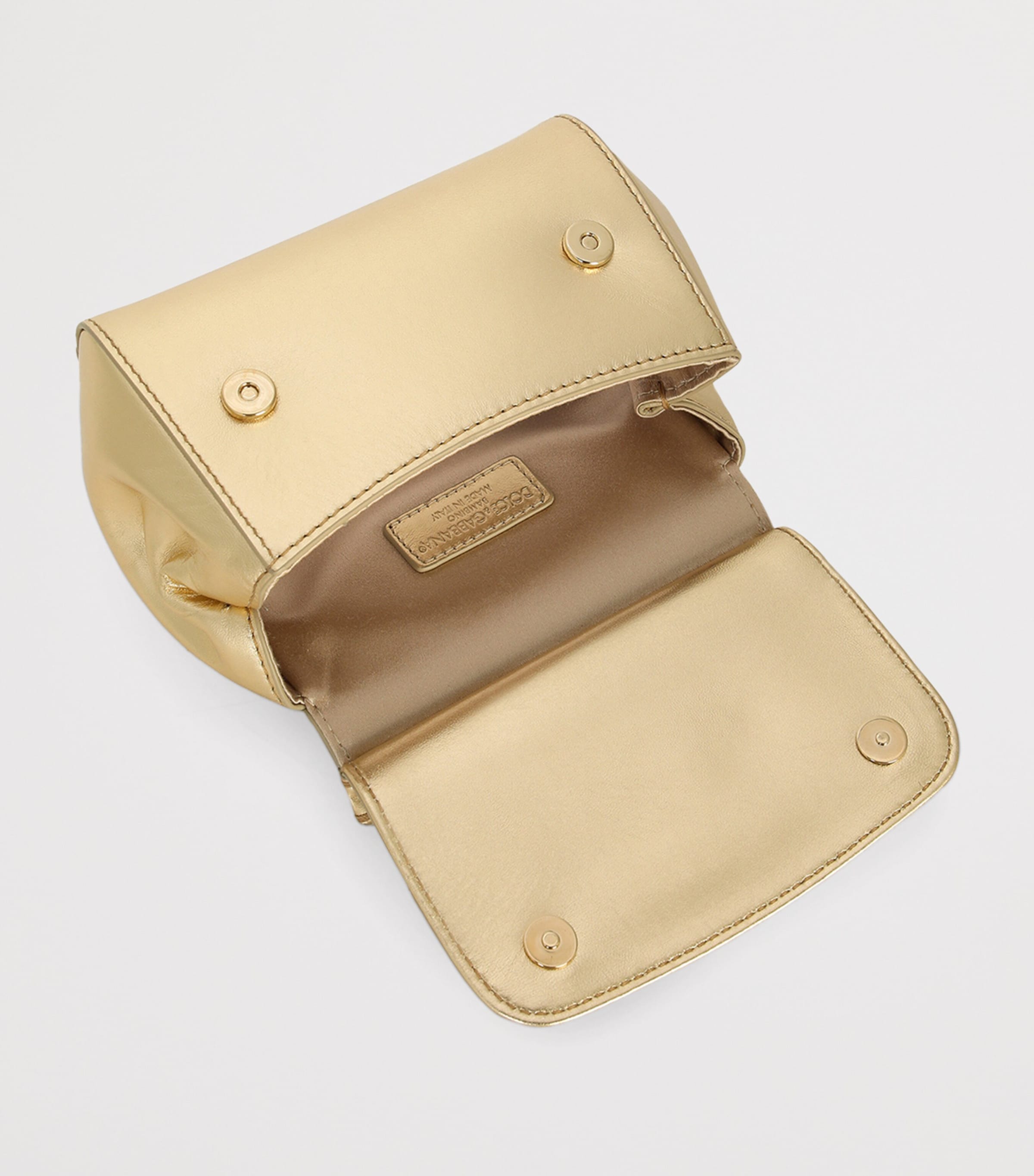 Mini Leather Sicily Shoulder Bag 87601-GOLD Image 4