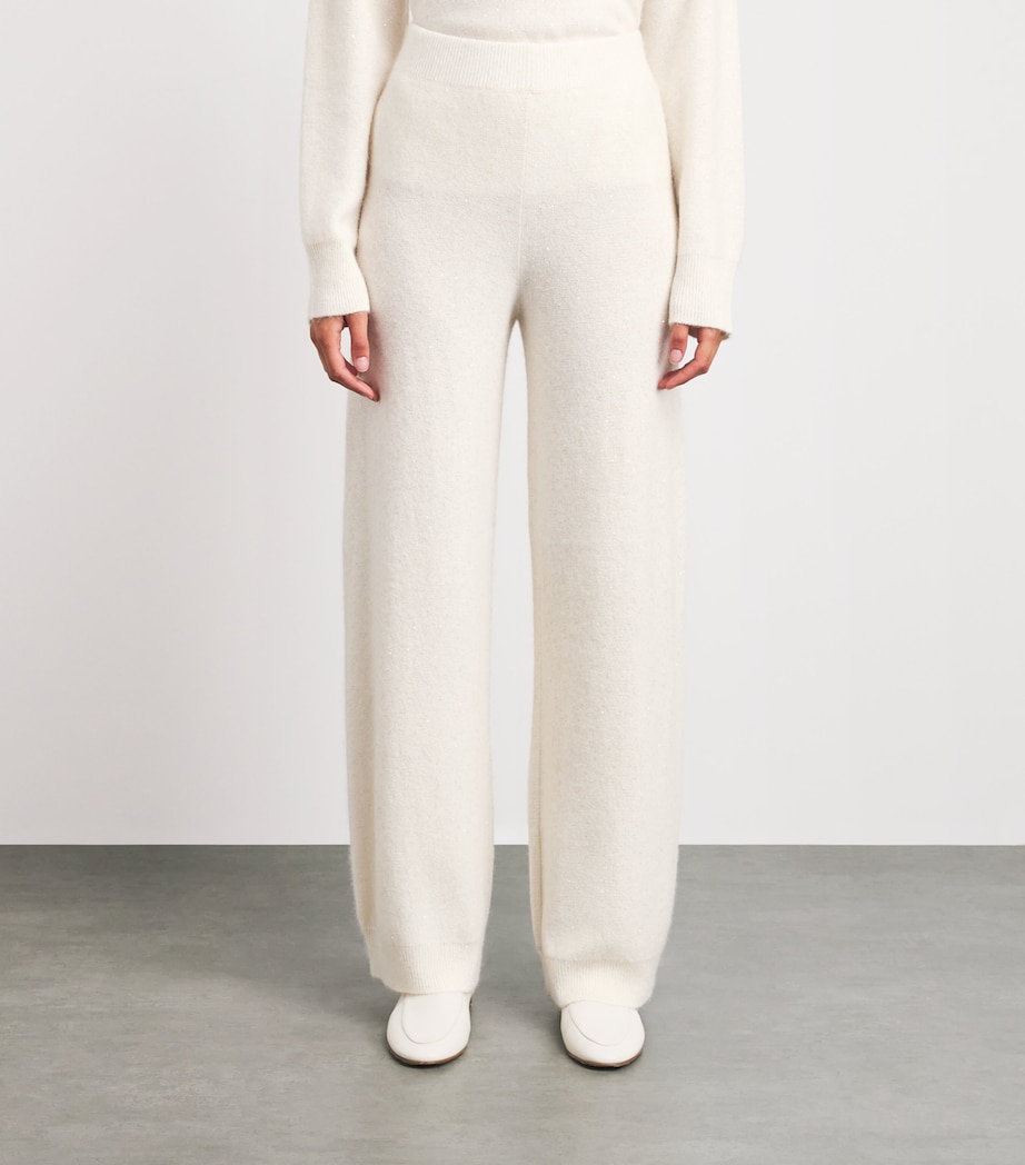 Fabiana Filippi Womens Sequin-Embellished Trousers Bianco Image 4