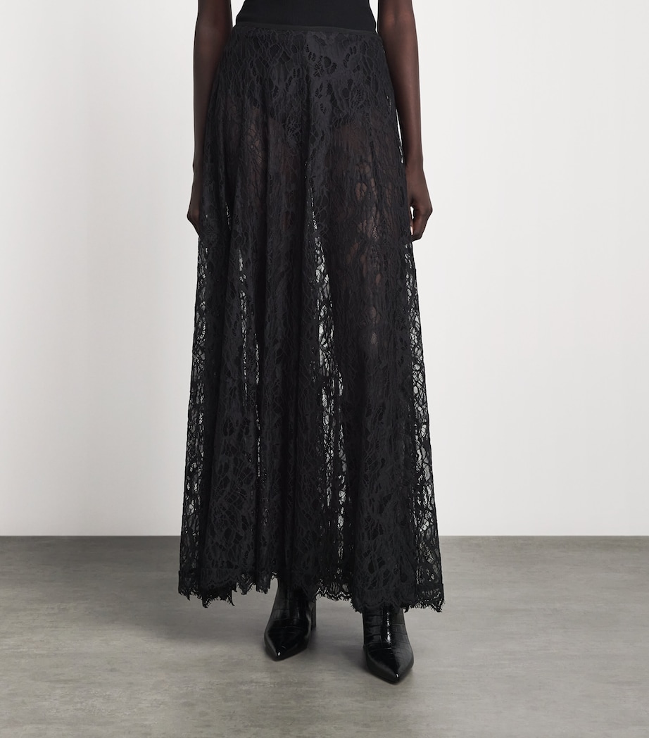 CAMILLA AND MARC Womens Lace Elaris Maxi Skirt Dblk Black Image 4