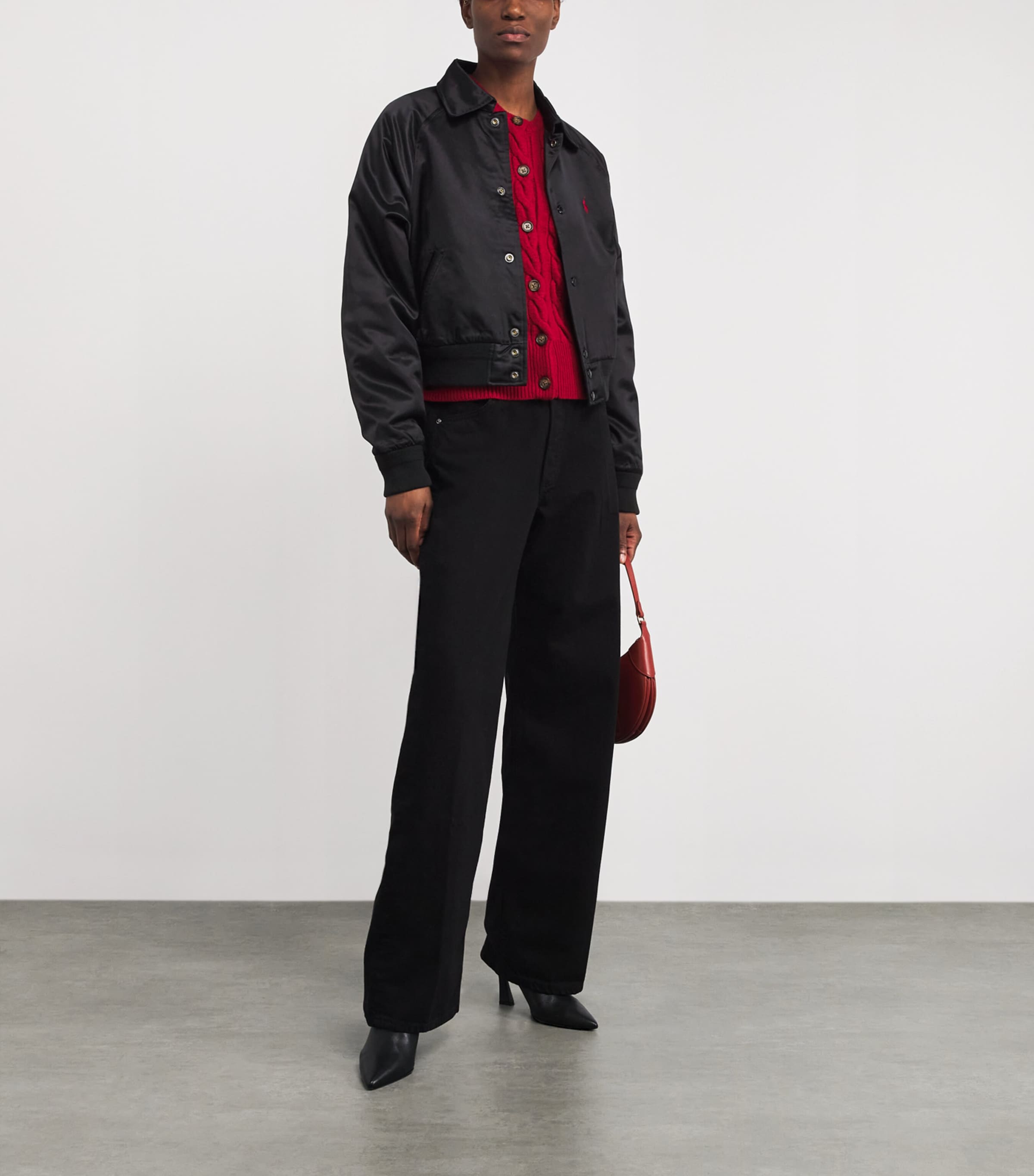 Collared Bomber Jacket POLO BLACK Image 2