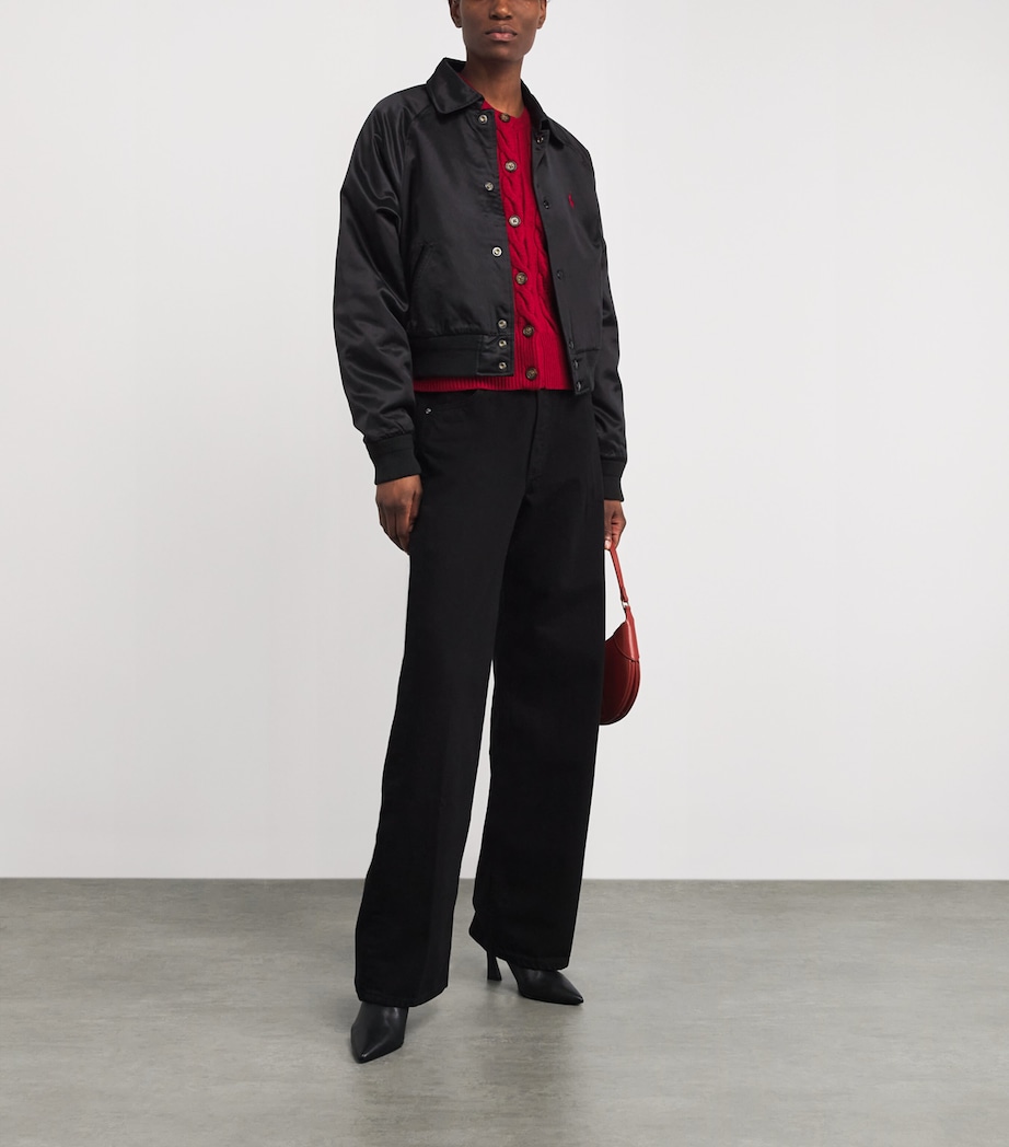 Collared Bomber Jacket POLO BLACK Image 2