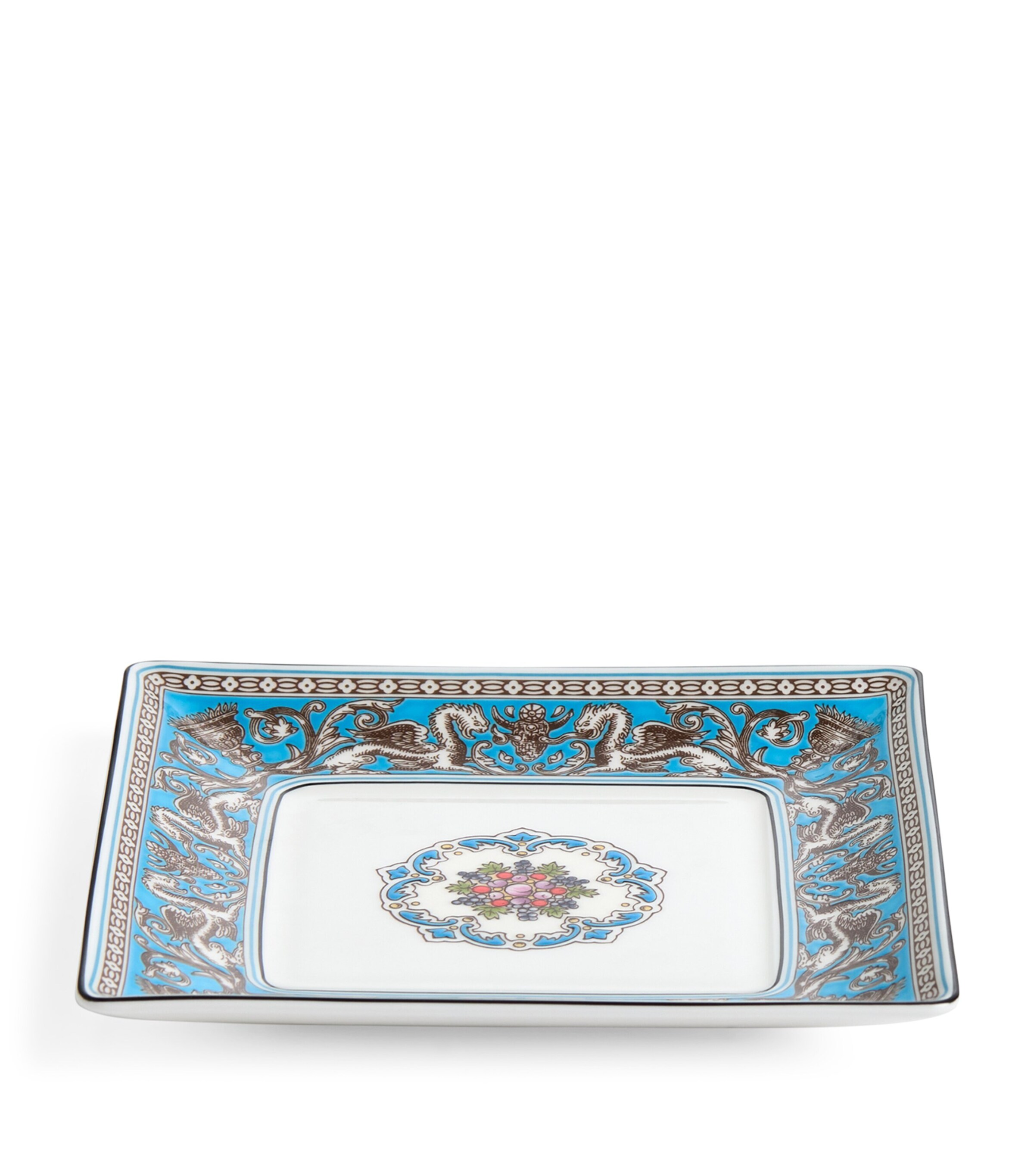 Wedgwood Florentine Turquoise Square Tray (14cm) Turquoise Image 3