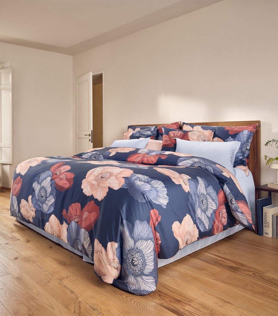 Schlossberg Cotton Mona Super King Flat Sheet (290cm x 280cm) Bleu Image 3