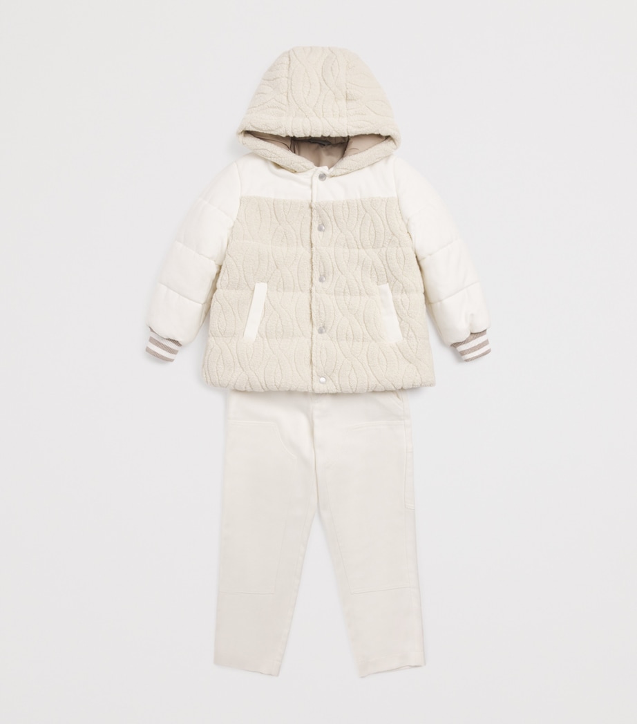 Wool-Blend Fleece Puffer Coat (2-16 Years) 101BGIVORY/BEIGE Image 3