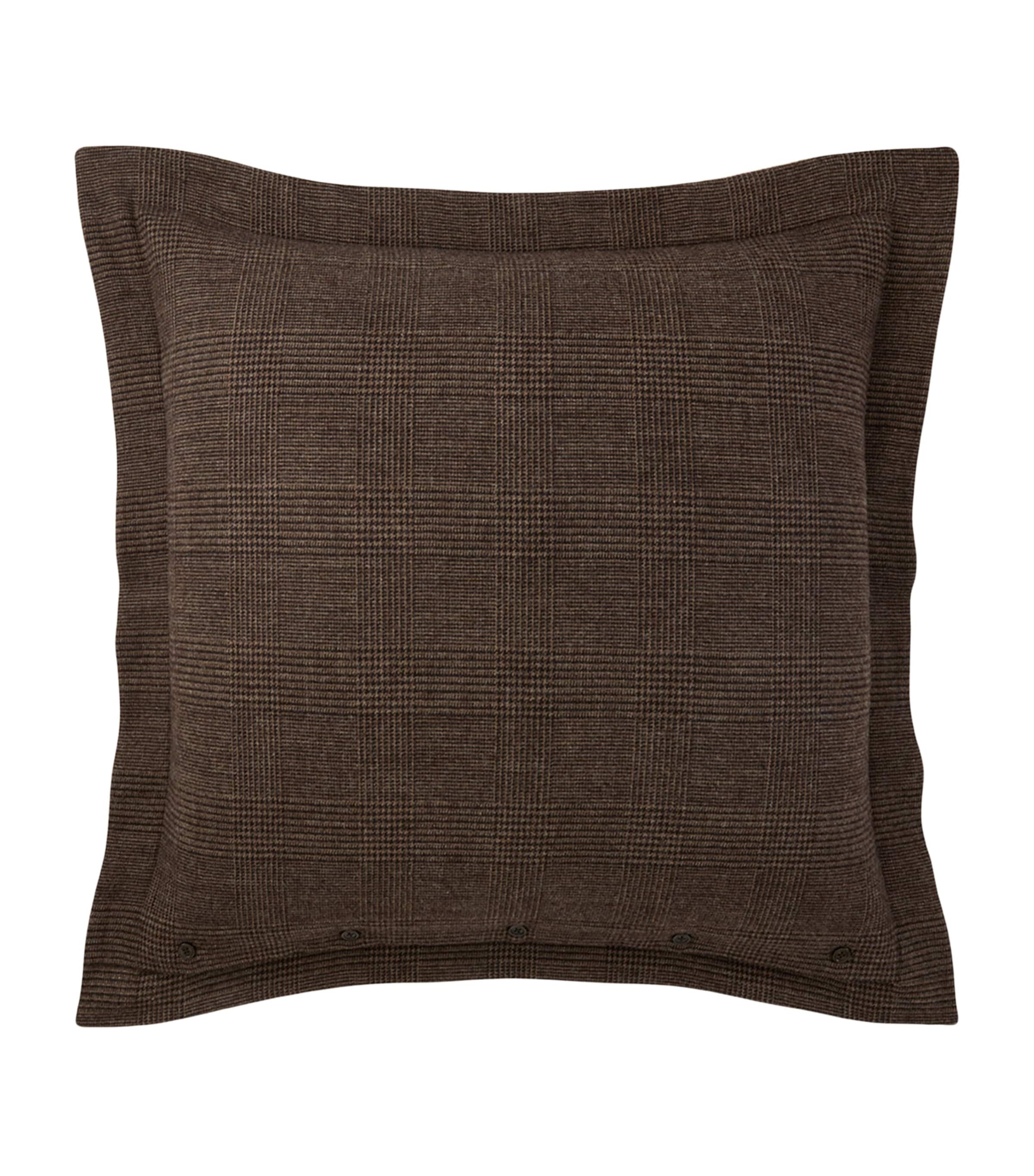 Ralph Lauren Beaumont Square Cushion Cover In Brown