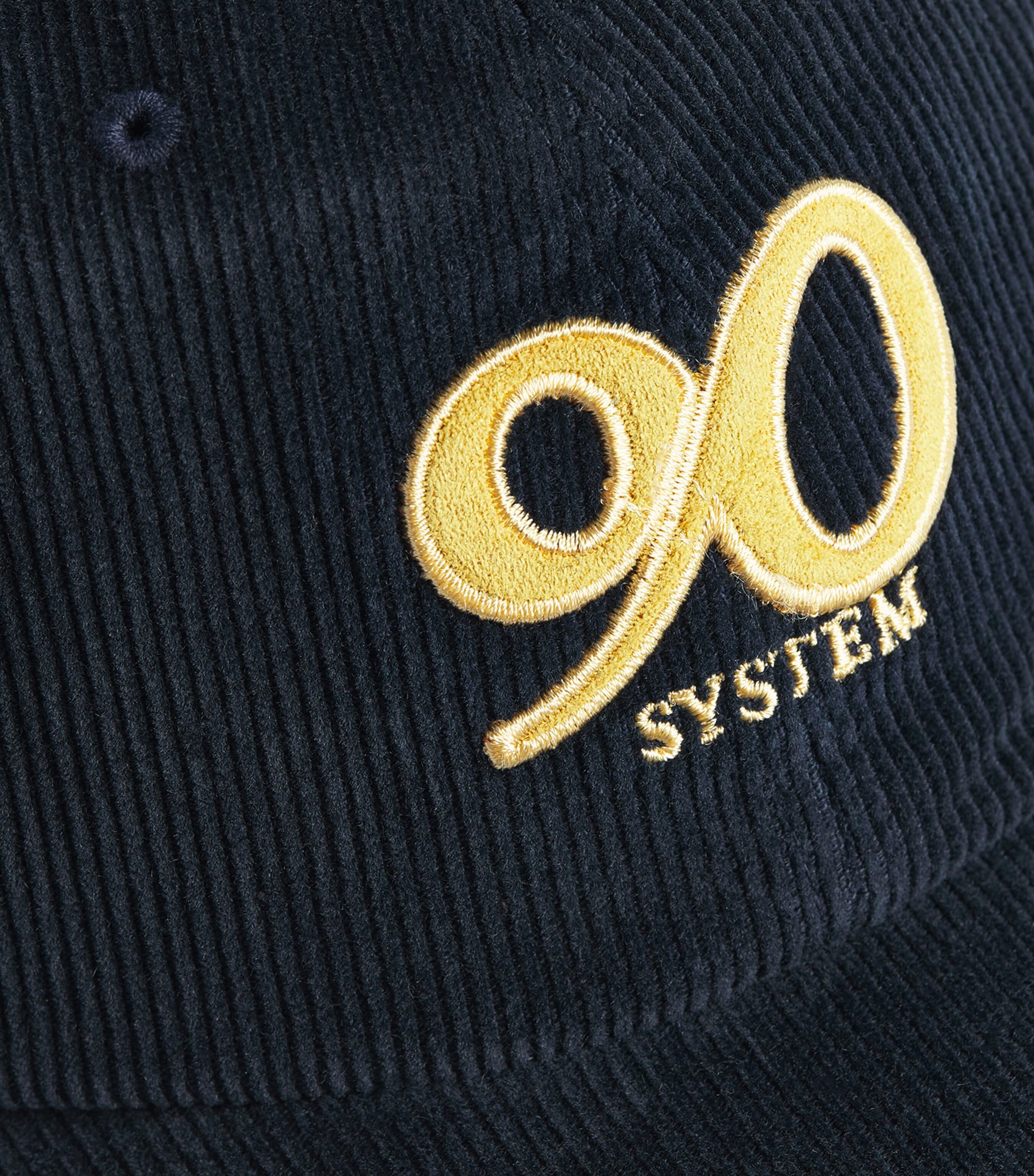 System Cotton Corduroy Embroidered Logo Cap Dark Navy Image 5