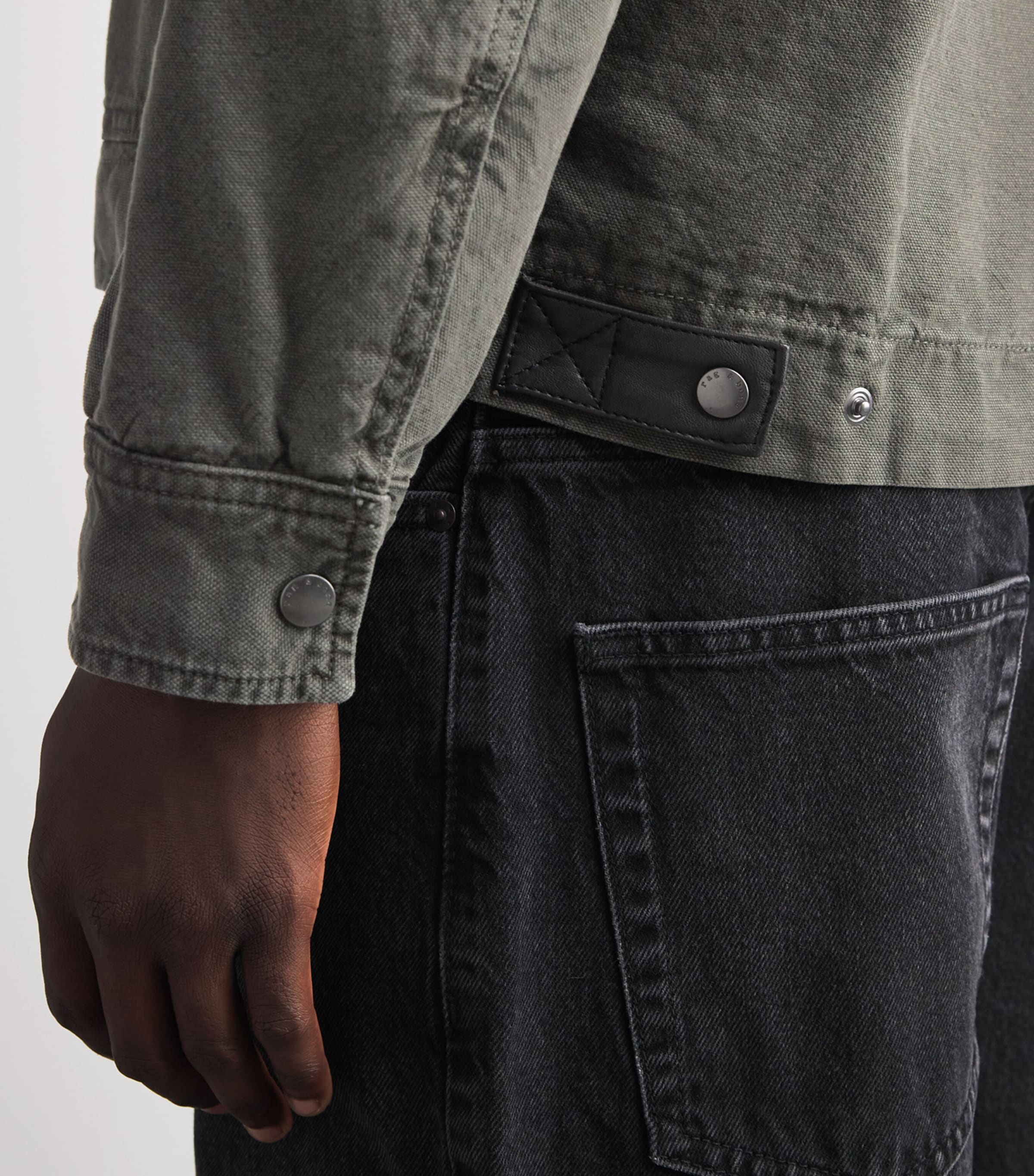 Rag & Bone Mens Workwear Denim Shacket Drkgrn Image 3