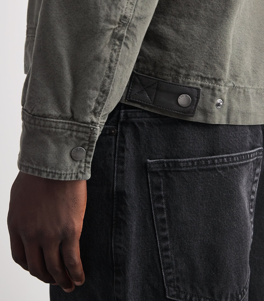 Rag & Bone Mens Workwear Denim Shacket Drkgrn Image 3