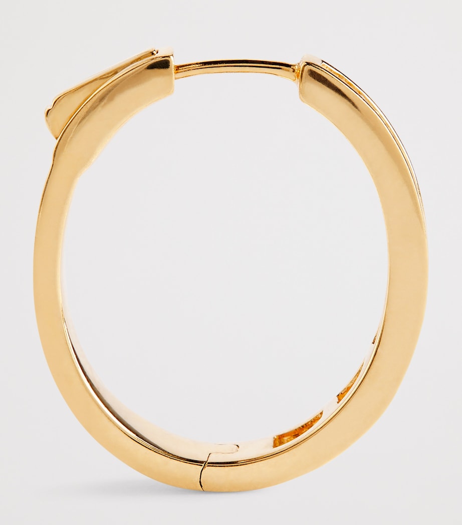 Yellow Gold and Diamond Meryl Hoop Earrings YELLOW GOLD Image 4