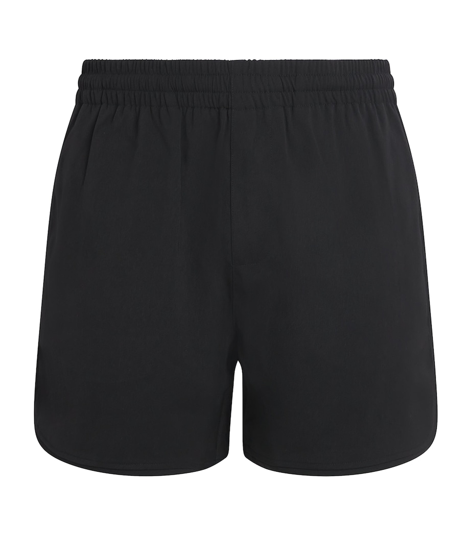 Piped-Detail Track Shorts JET BLACK Image 1