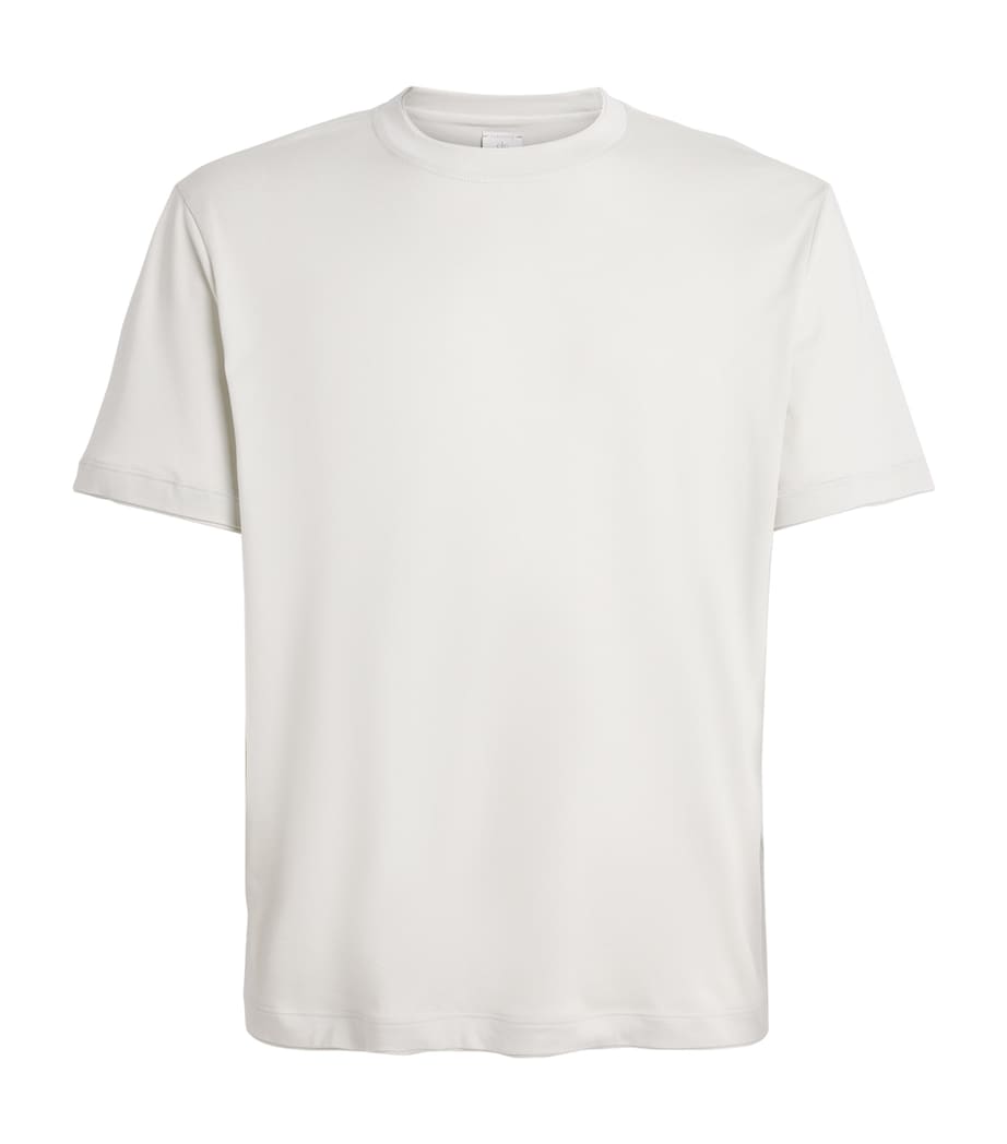 Eleventy Mens Cotton-Modal T-Shirt Sabbia Image 1