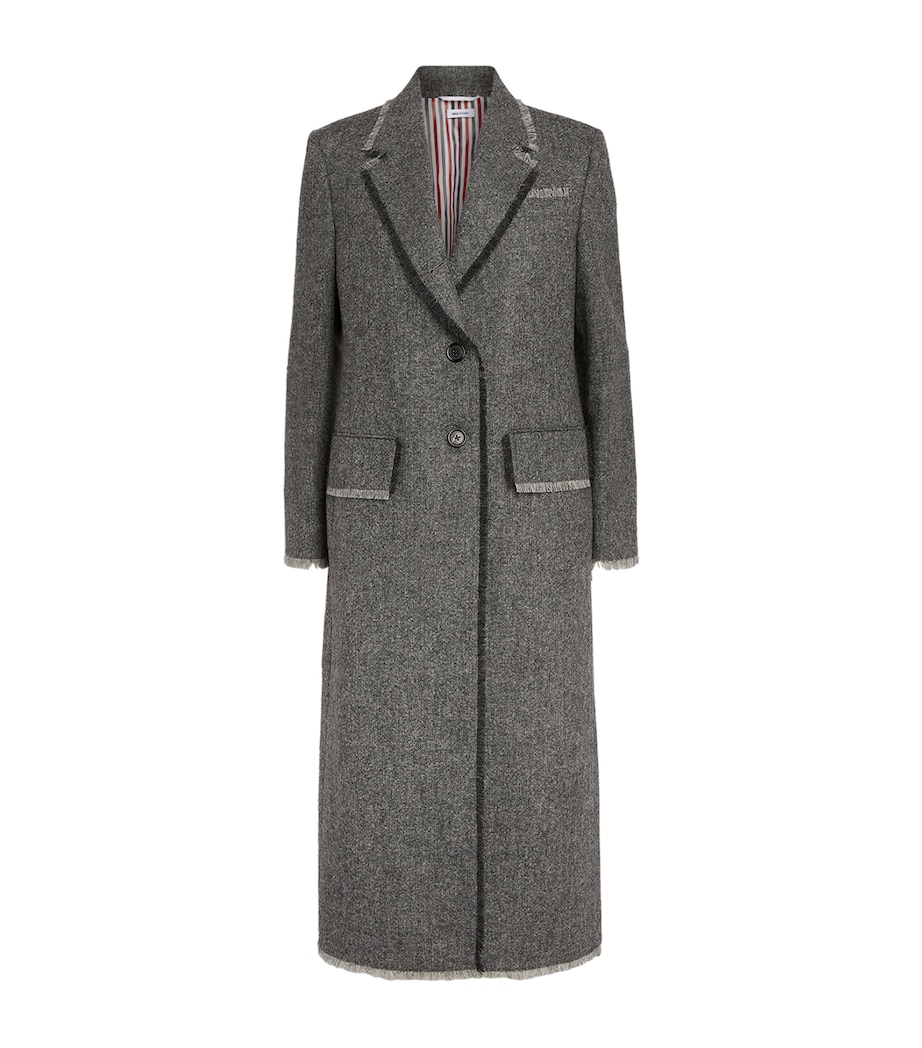 Wide-Lapel Overcoat MED GREY Image 1