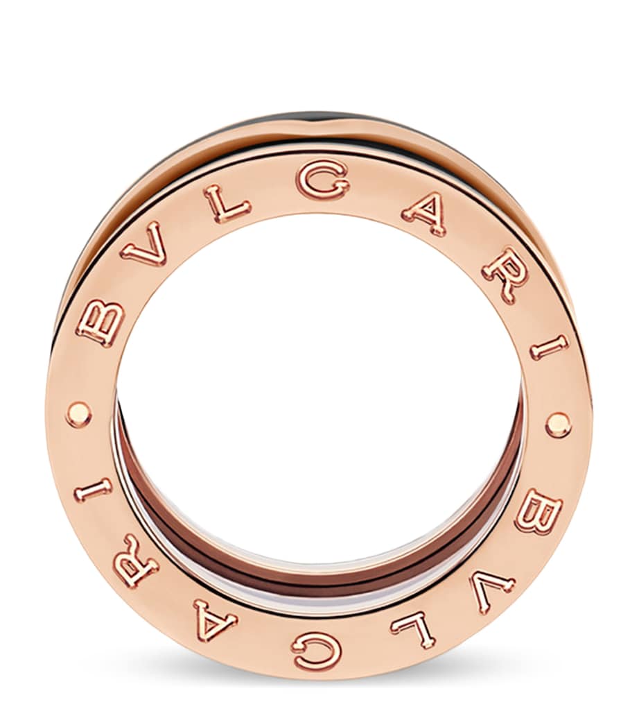 Rose Gold and Black Ceramic B.zero1 Two-Band Ring PINK GOLD Image 2