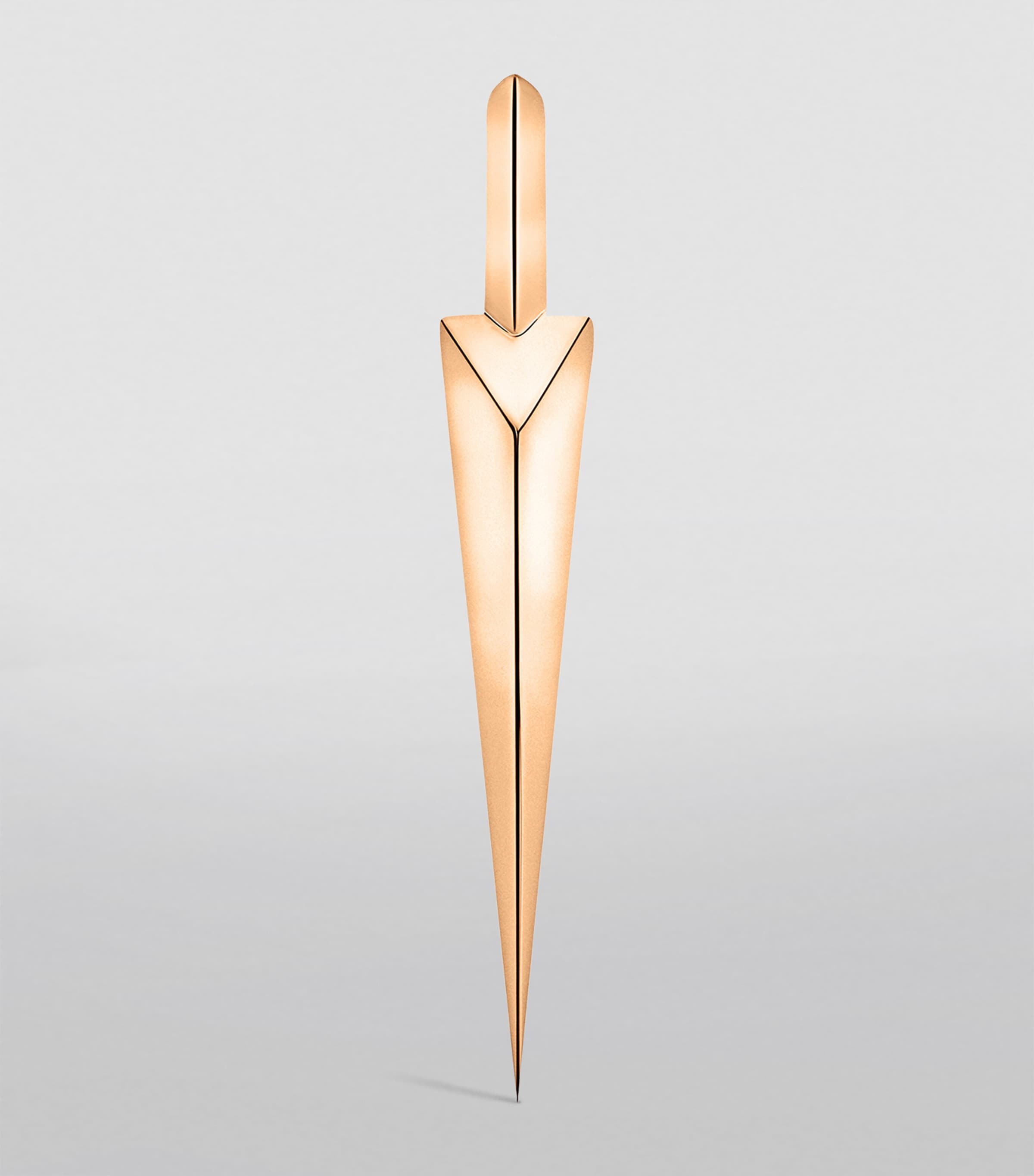 Rose Gold Faceted Grand Spike Hoop Earring (6.5mm) ROSE GOLD Image 2