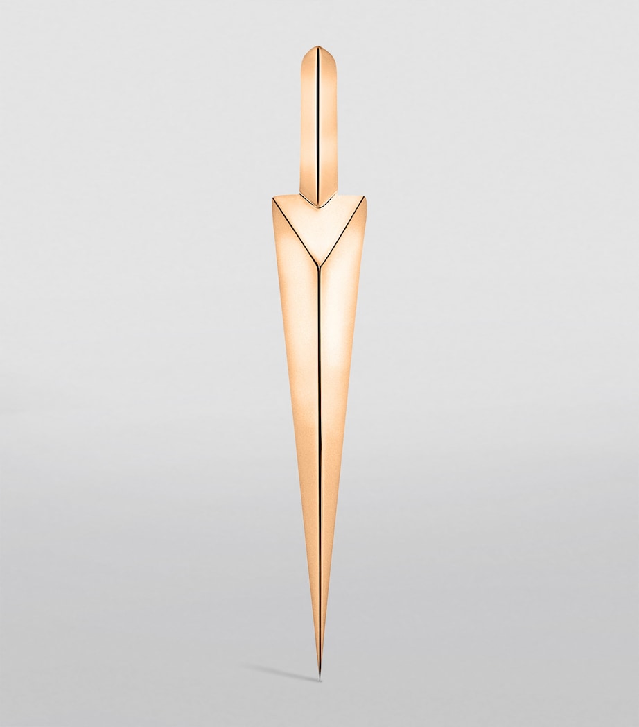 Rose Gold Faceted Grand Spike Hoop Earring (6.5mm) ROSE GOLD Image 2