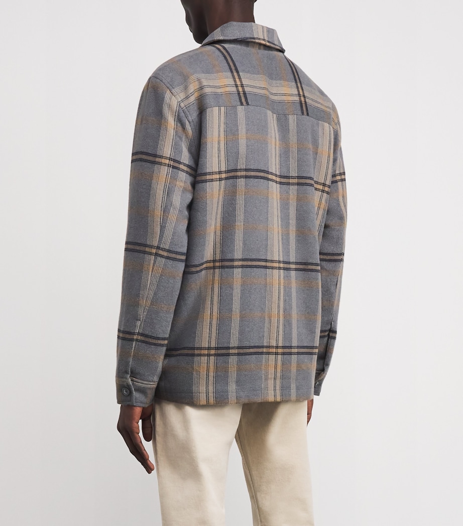 Fleece-Lined Telford Overshirt BLUE ASH PLAID Image 4