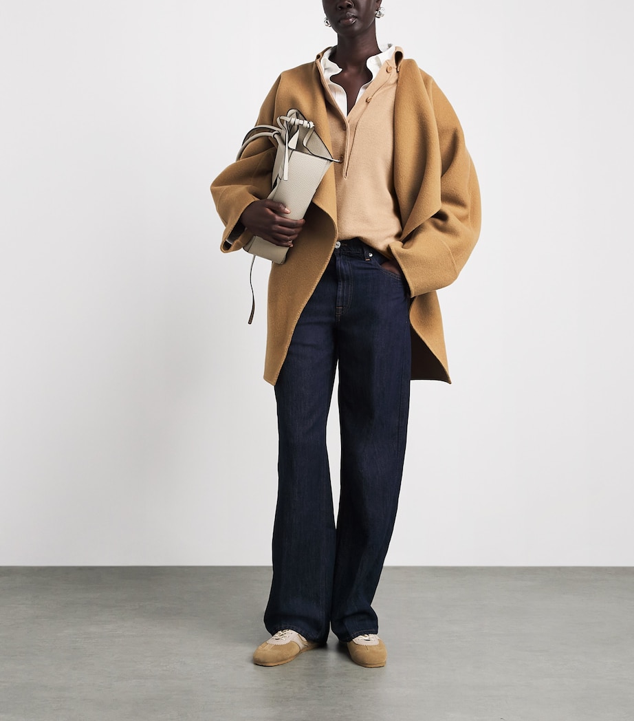 MM Womens Wool Polo Sweater Camel Image 1