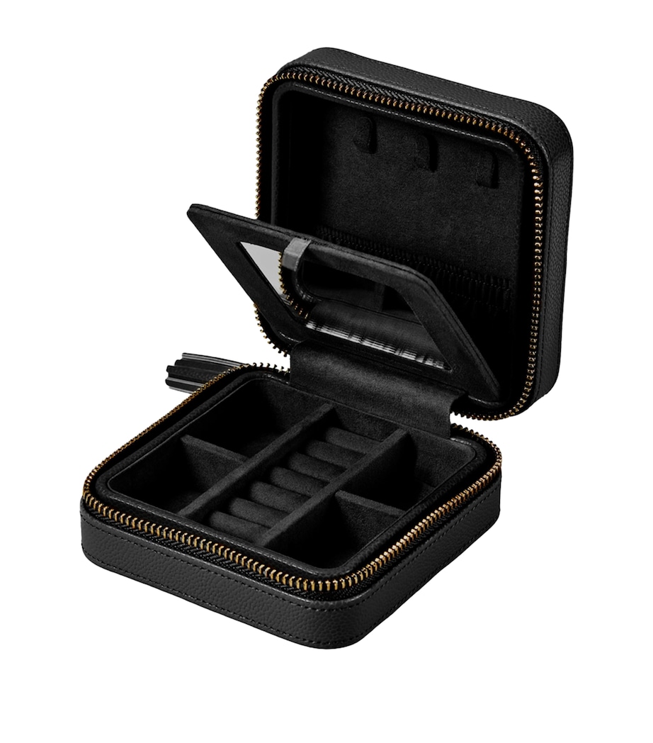 WOLF Lauren Jewellery Travel Case Black Image 4