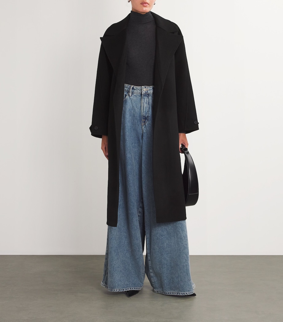 Wool-Blend Double-Faced Coat BLACK Image 2