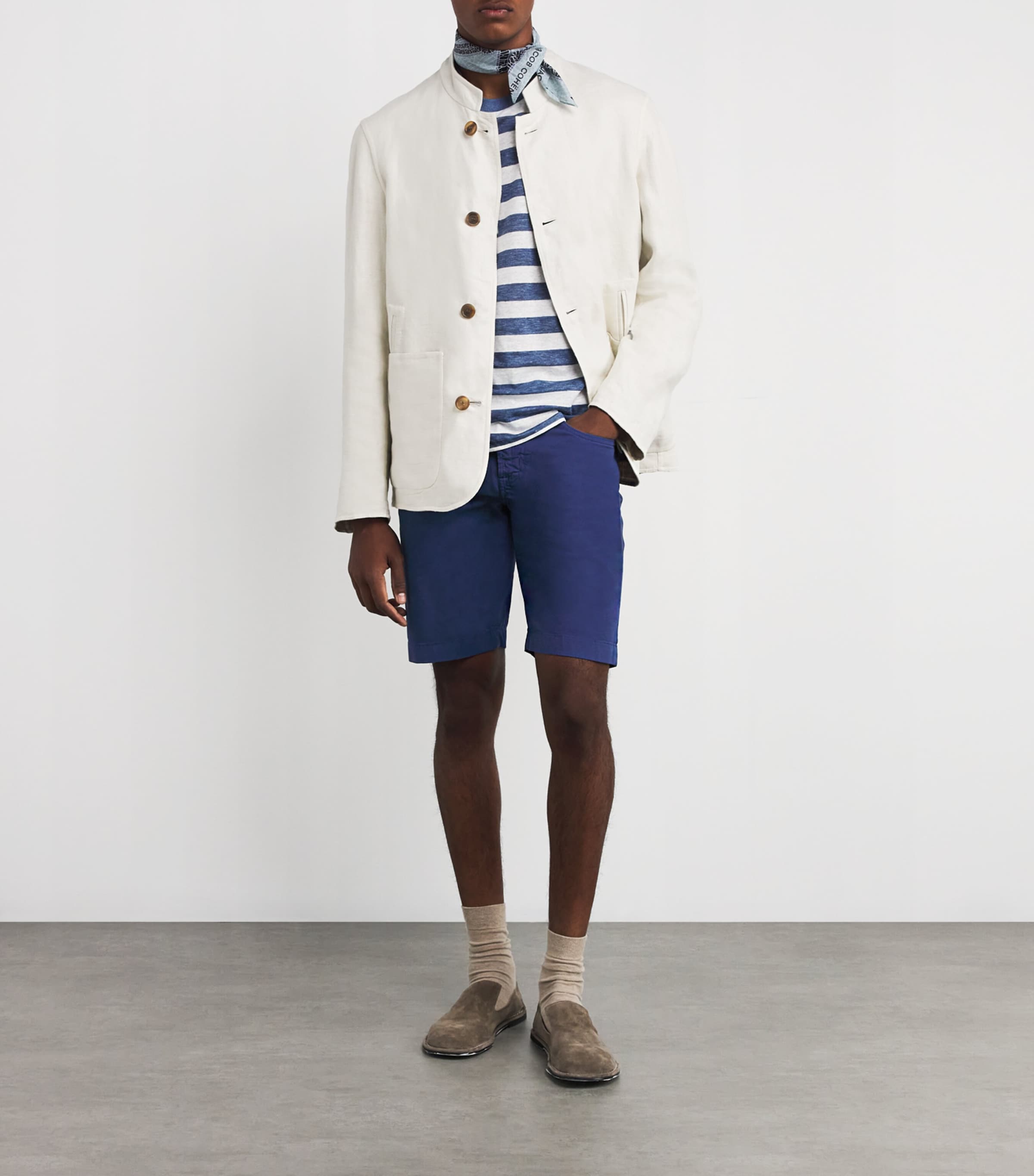 Stretch Cotton Nicolas Bermuda Shorts Y63 Image 2