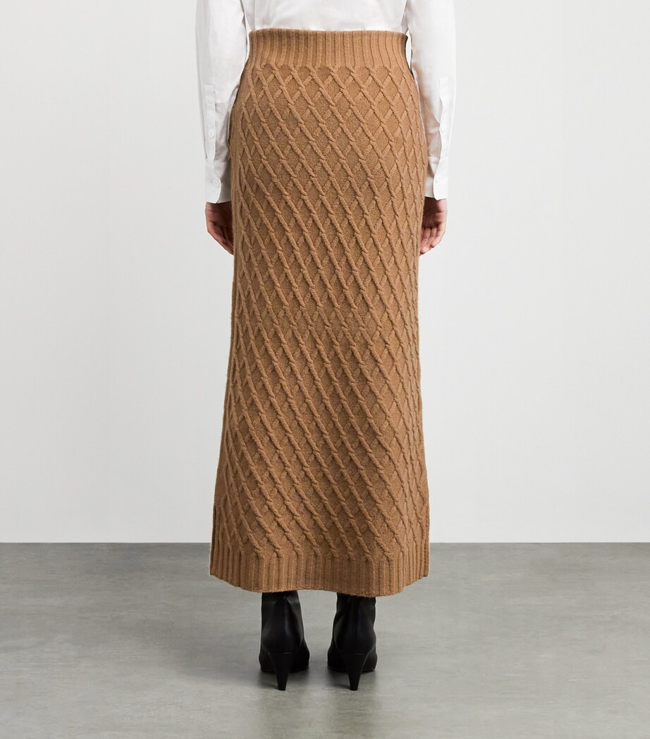Camel Knit Maxi Skirt CAMEL Image 4