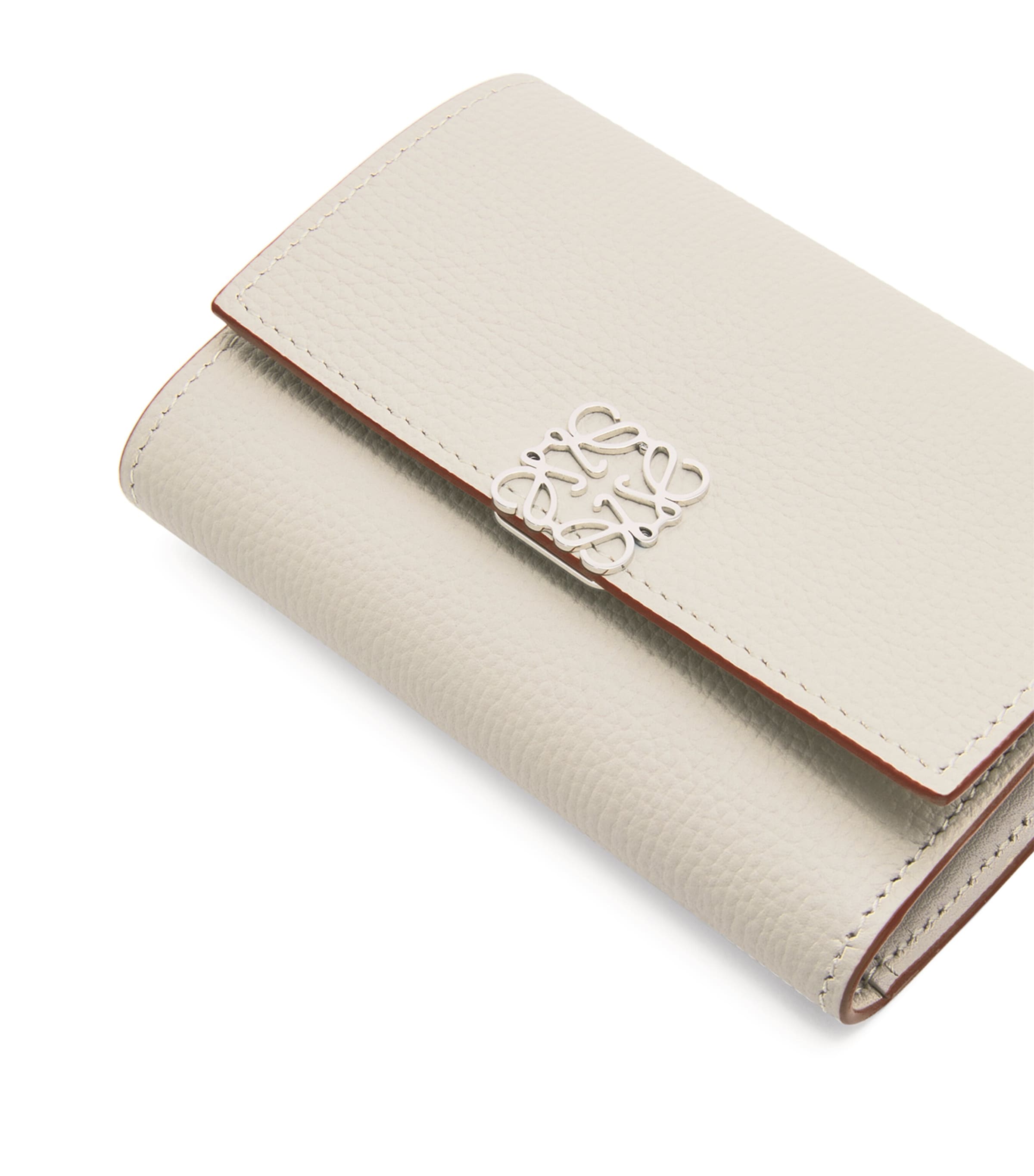 Leather Anagram Vertical Wallet LIGHT GHOST Image 5