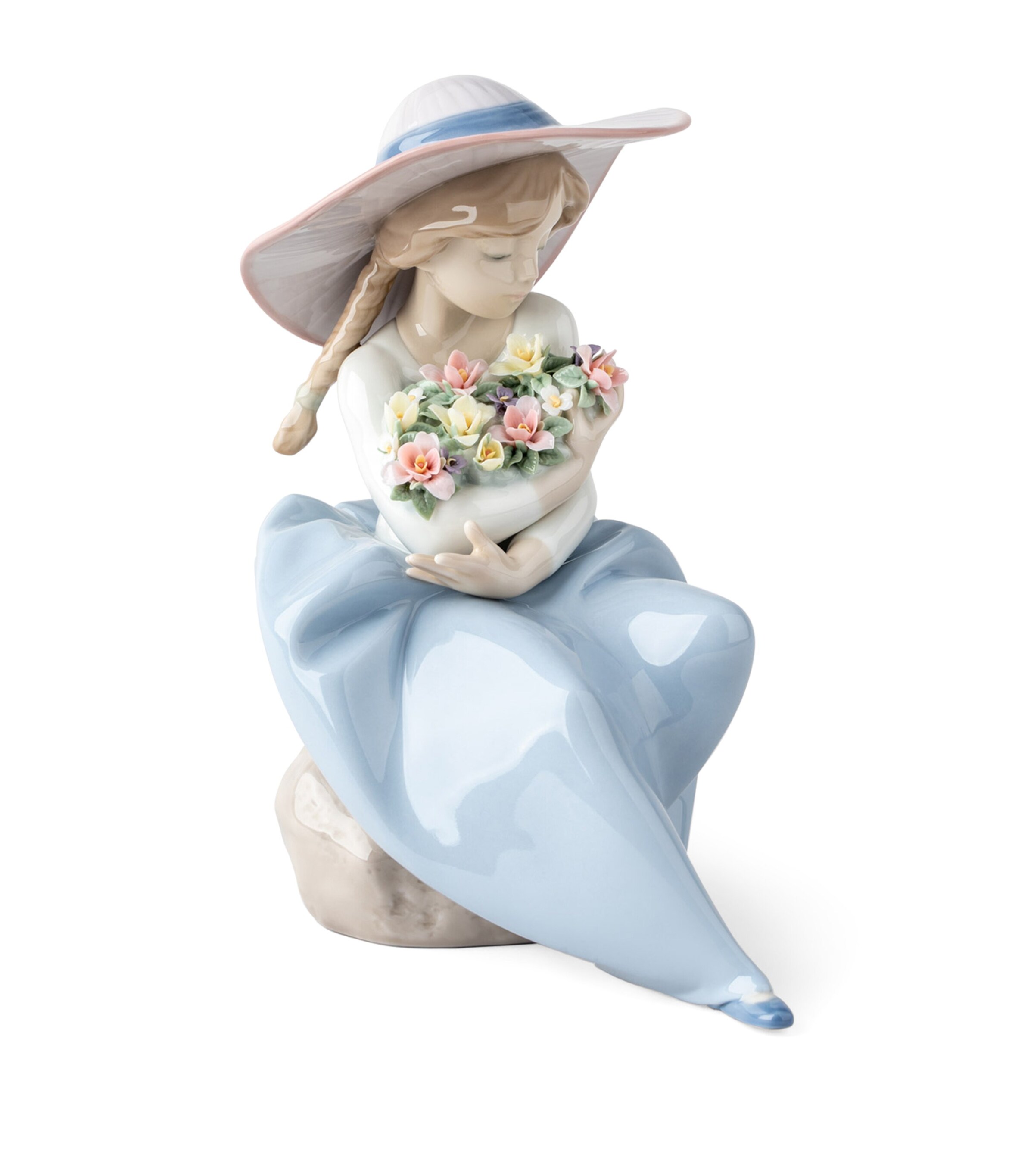 Lladró Fragrant Bouquet Girl Figurine Image 3