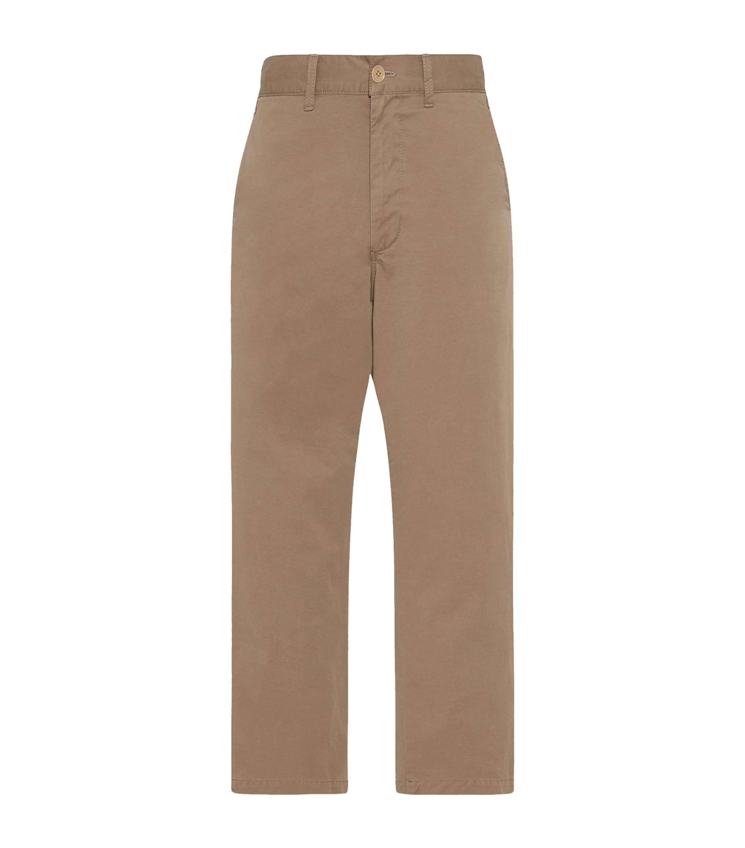 The Row Zack Cotton-cashmere Trousers In Brown