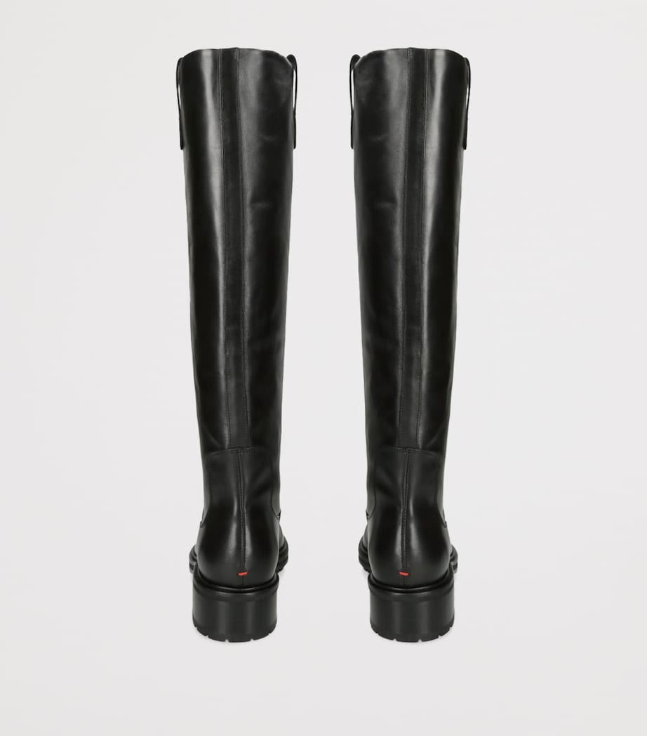 Leather Henry Knee-High Boots 45 BLACK Image 2