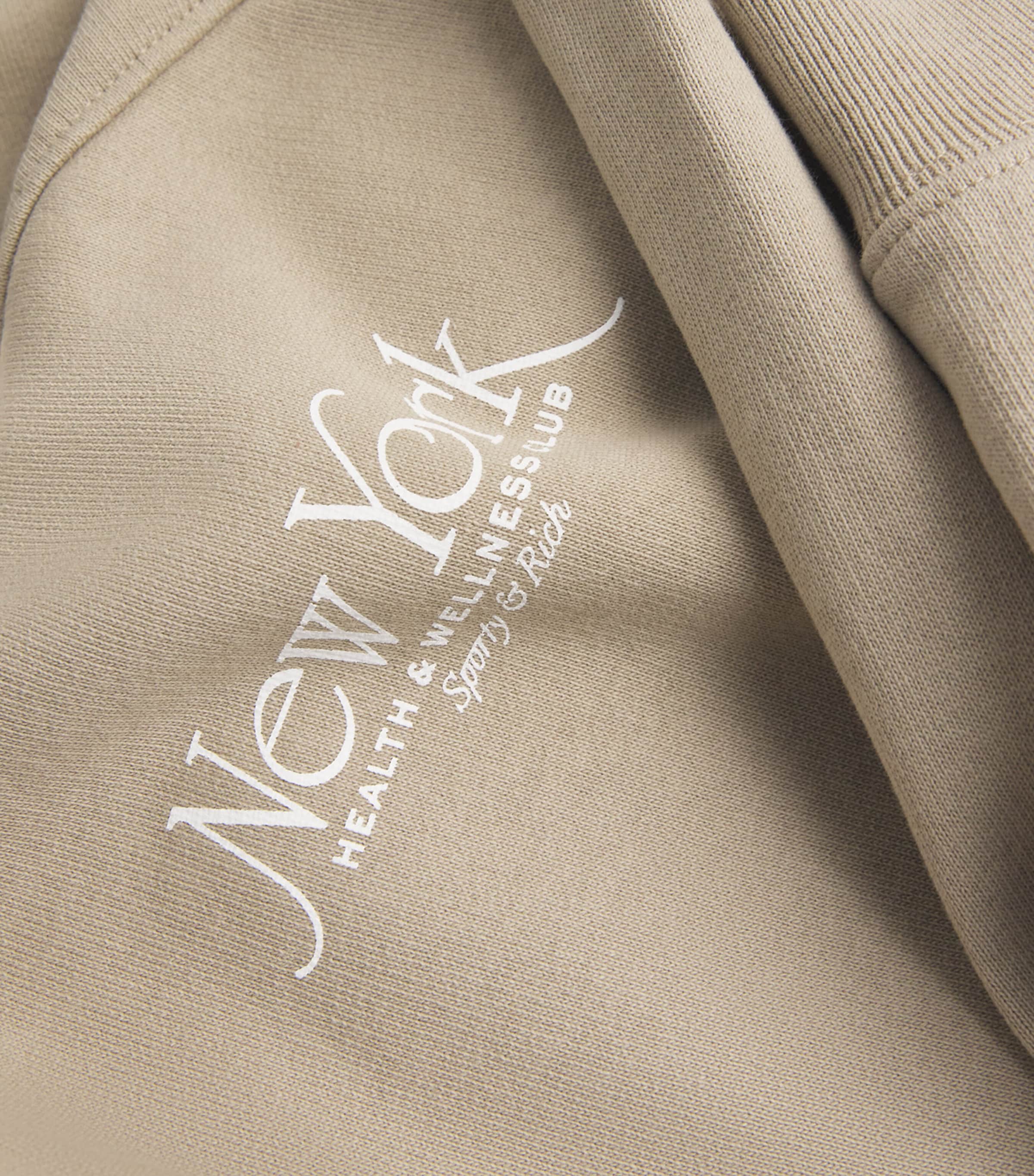 Sporty & Rich Cotton NY 94 Quarter-Zip Sweatshirt | Harrods CA