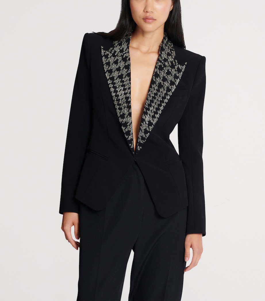 Embellished Tweed Jacket EAW NOIR/CRISTAL Image 4